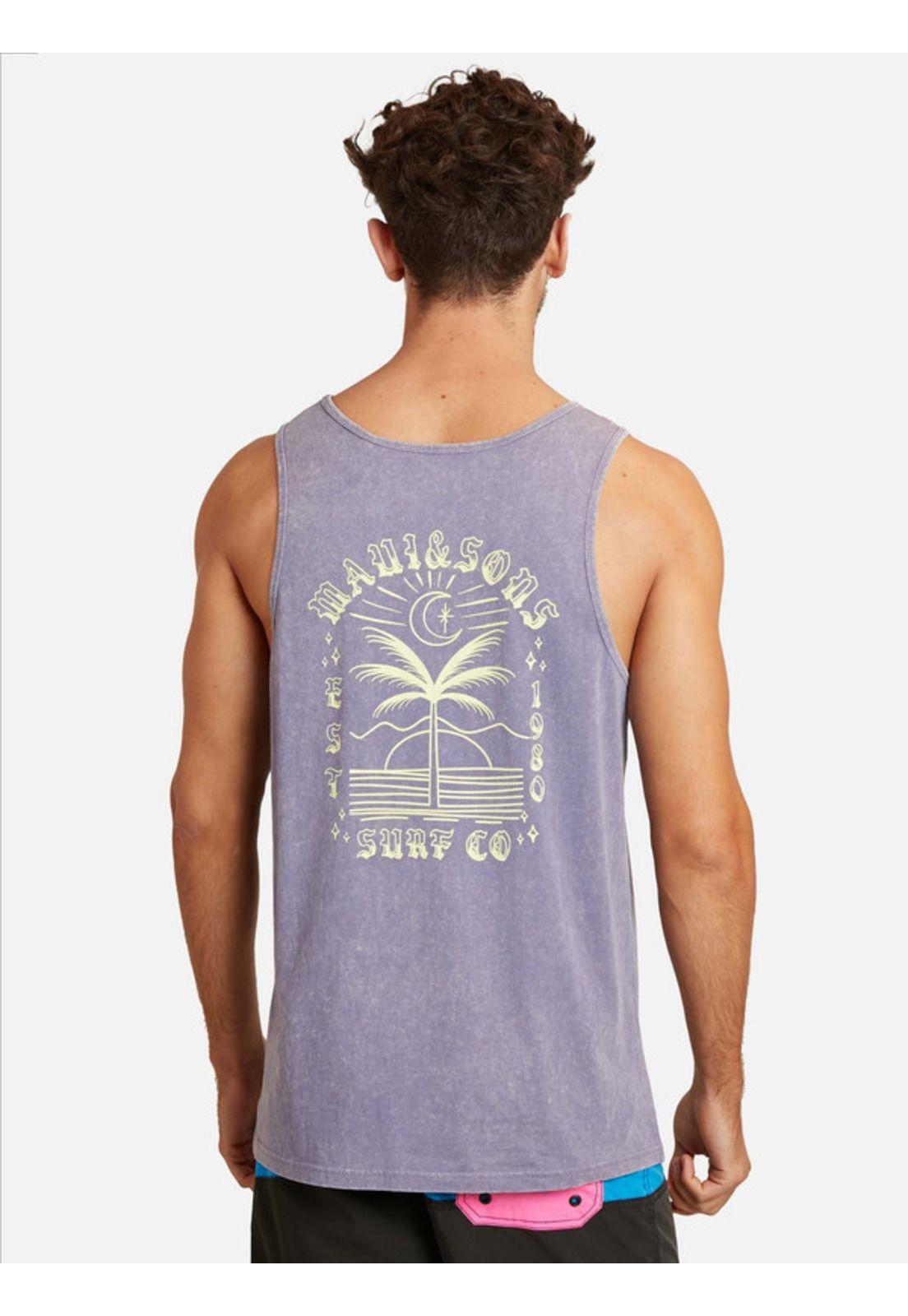 Polera Sm Surf Co. Tanks Morado Hombre Maui and sons-1