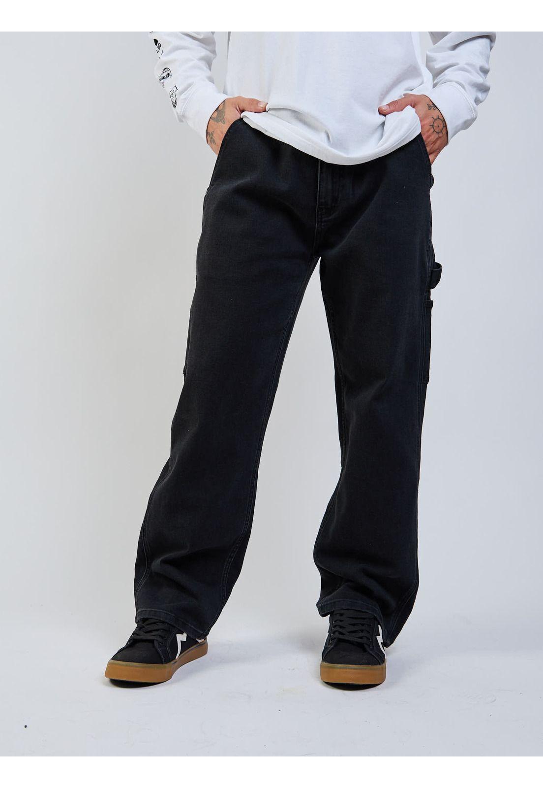 Pantalon Kimo Negro Hombre Maui And Sons-0