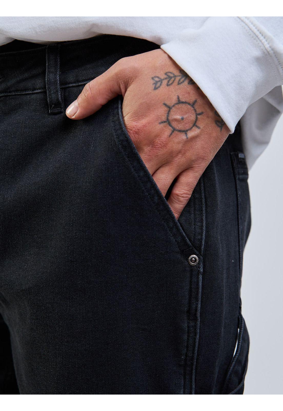 Pantalon Kimo Negro Hombre Maui And Sons-5