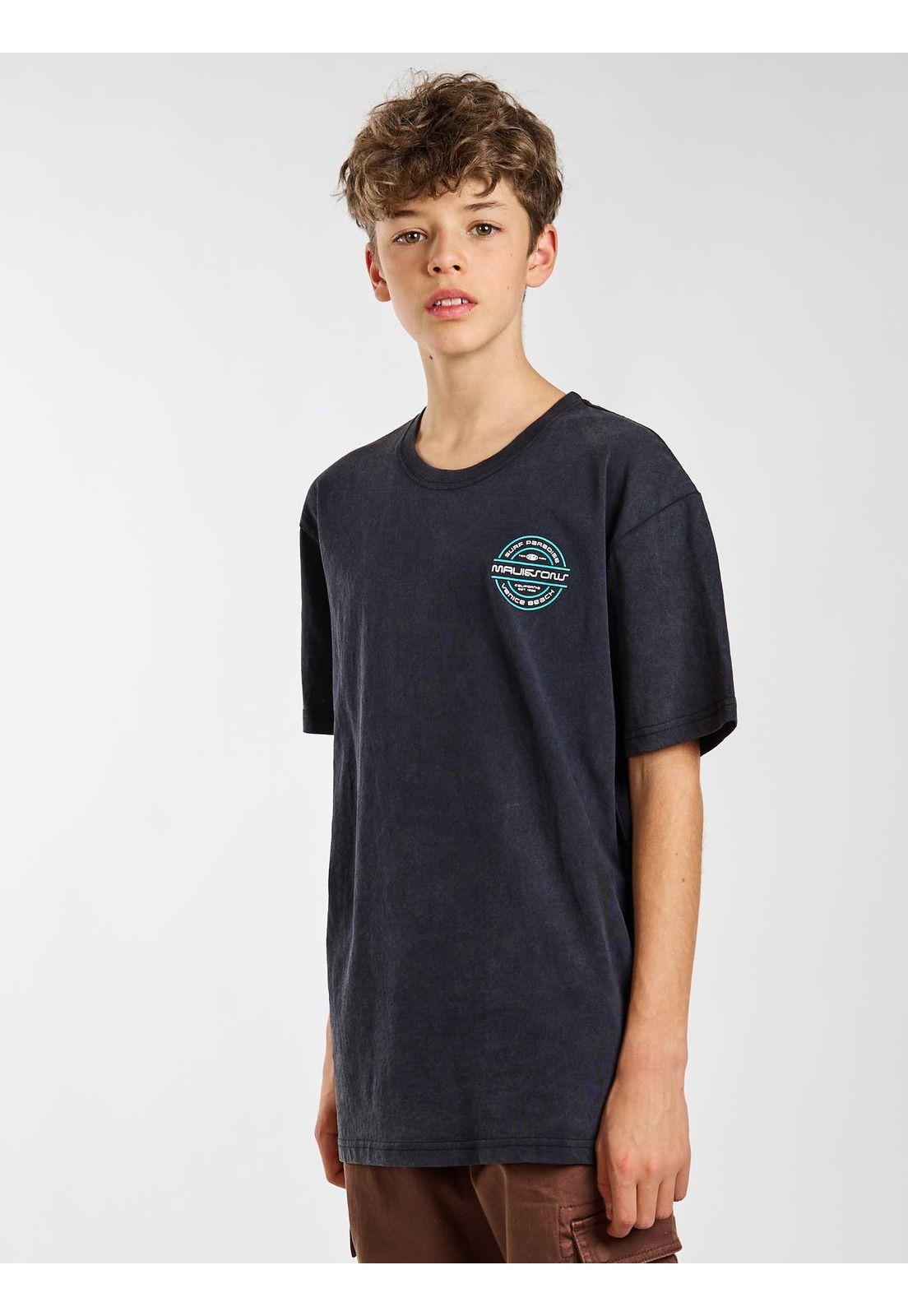 Polera MC Horizon Negro Infantil Maui and Sons-0