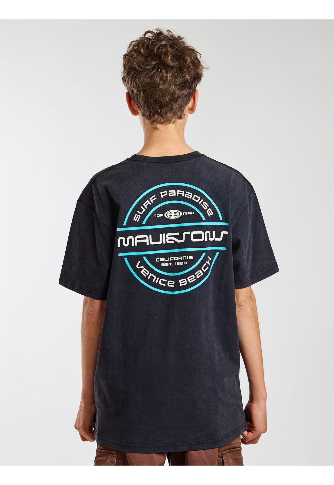Polera MC Horizon Negro Infantil Maui and Sons-1