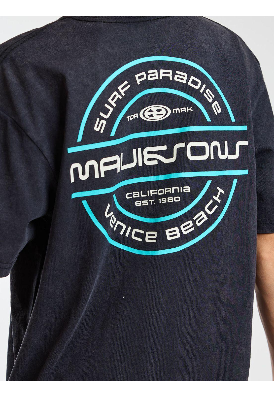 Polera MC Horizon Negro Infantil Maui and Sons-3