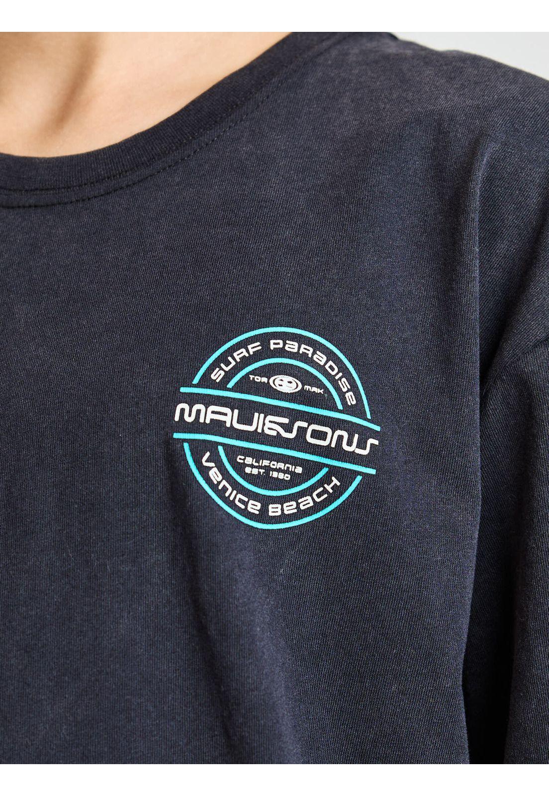 Polera MC Horizon Negro Infantil Maui and Sons-5