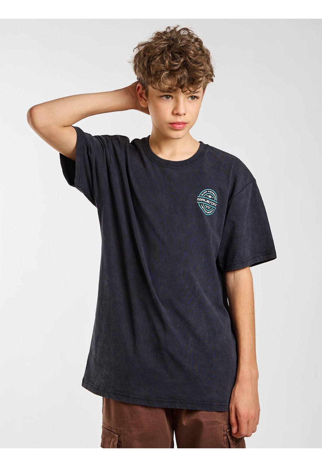 Polera MC Horizon Negro Infantil Maui and Sons-6