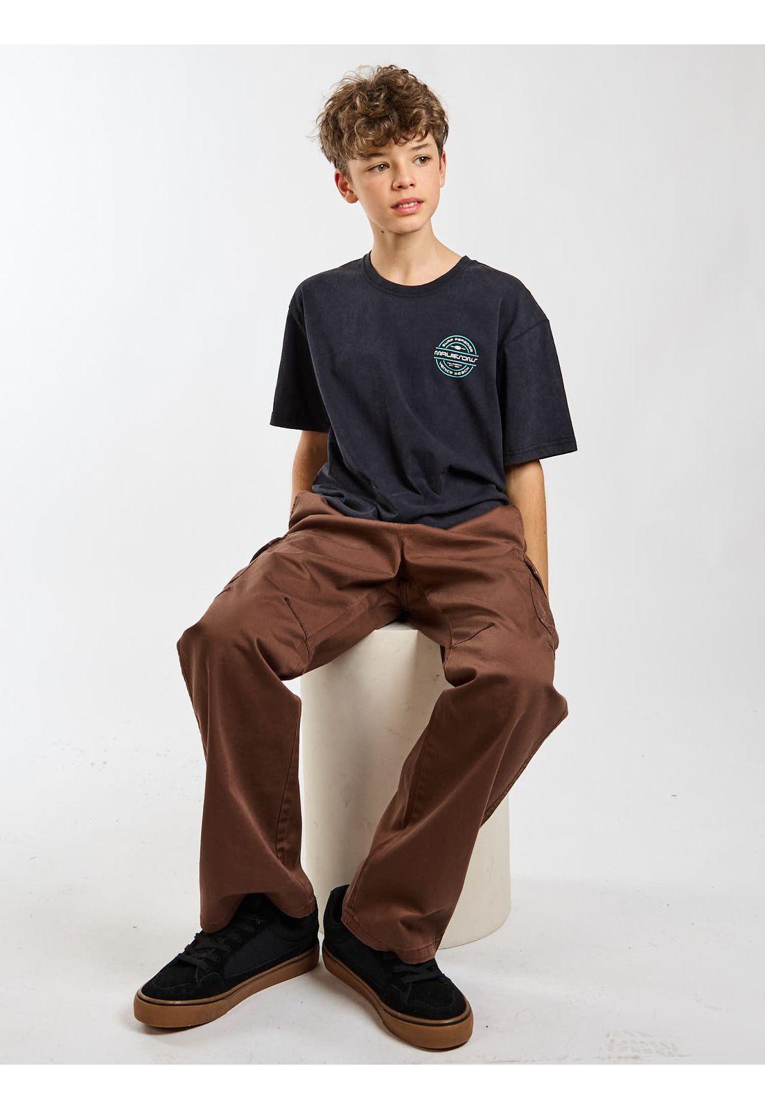 Polera MC Horizon Negro Infantil Maui and Sons-7
