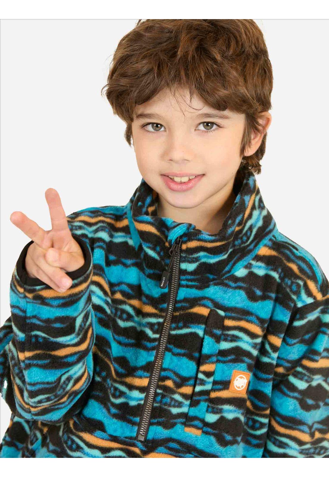 Poleron Micropolar Dolphin Multicolor Infantil Maui And Sons-2