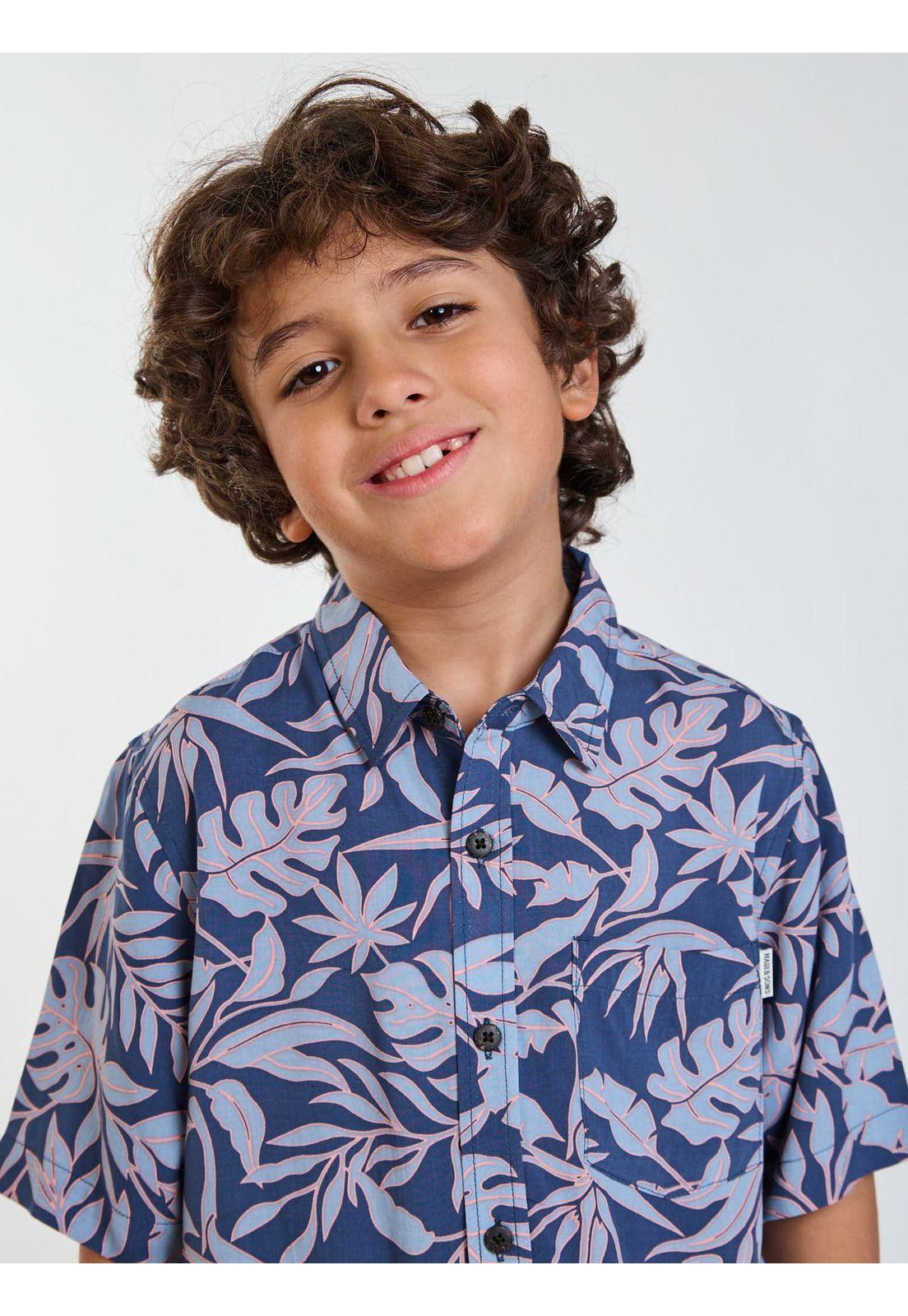 Camisa MC Boardy Multicolor Infantil Maui and Sons-3