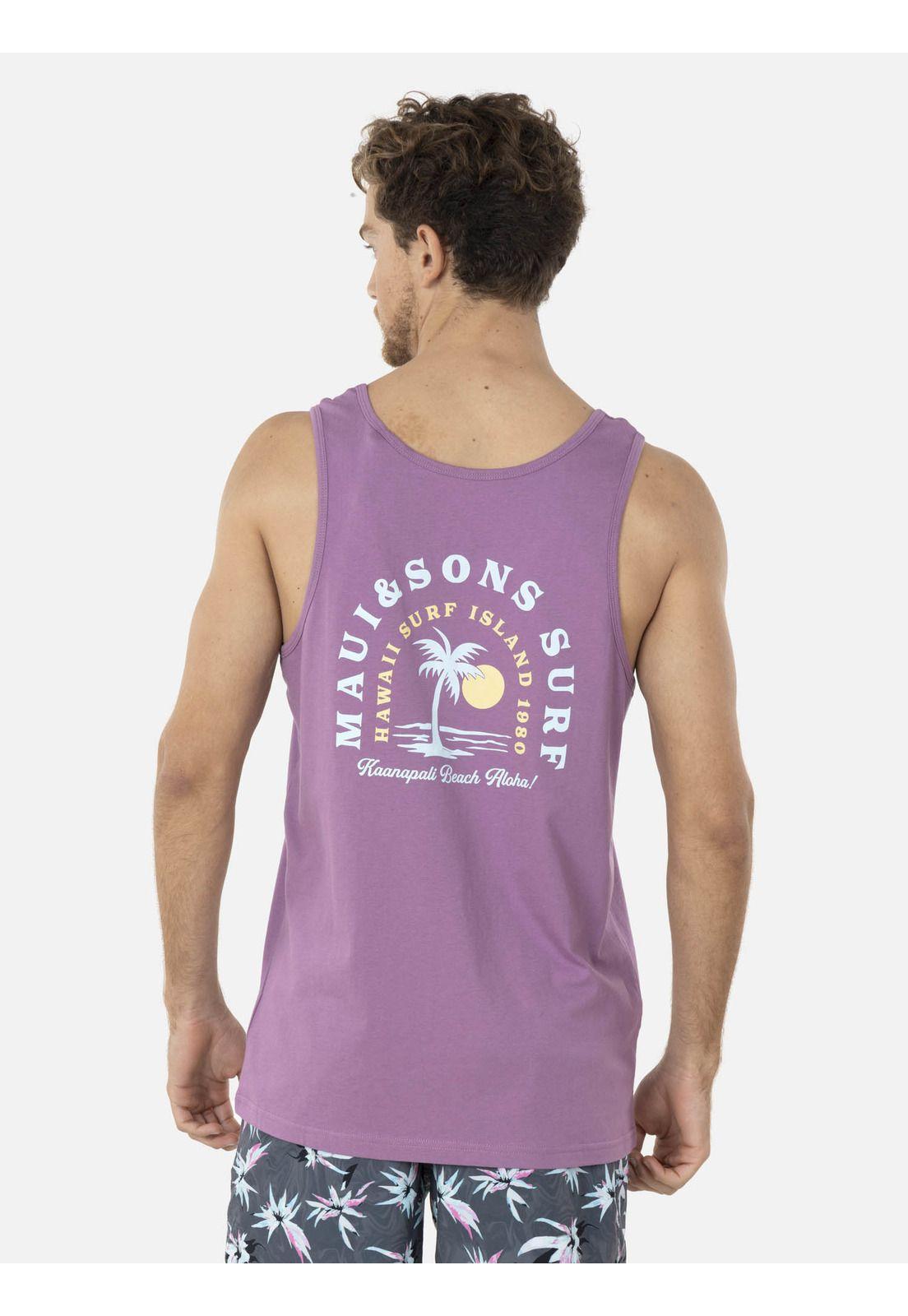Polera SM PALM COOKIE Hombre Burdeo Maui and Sons-1