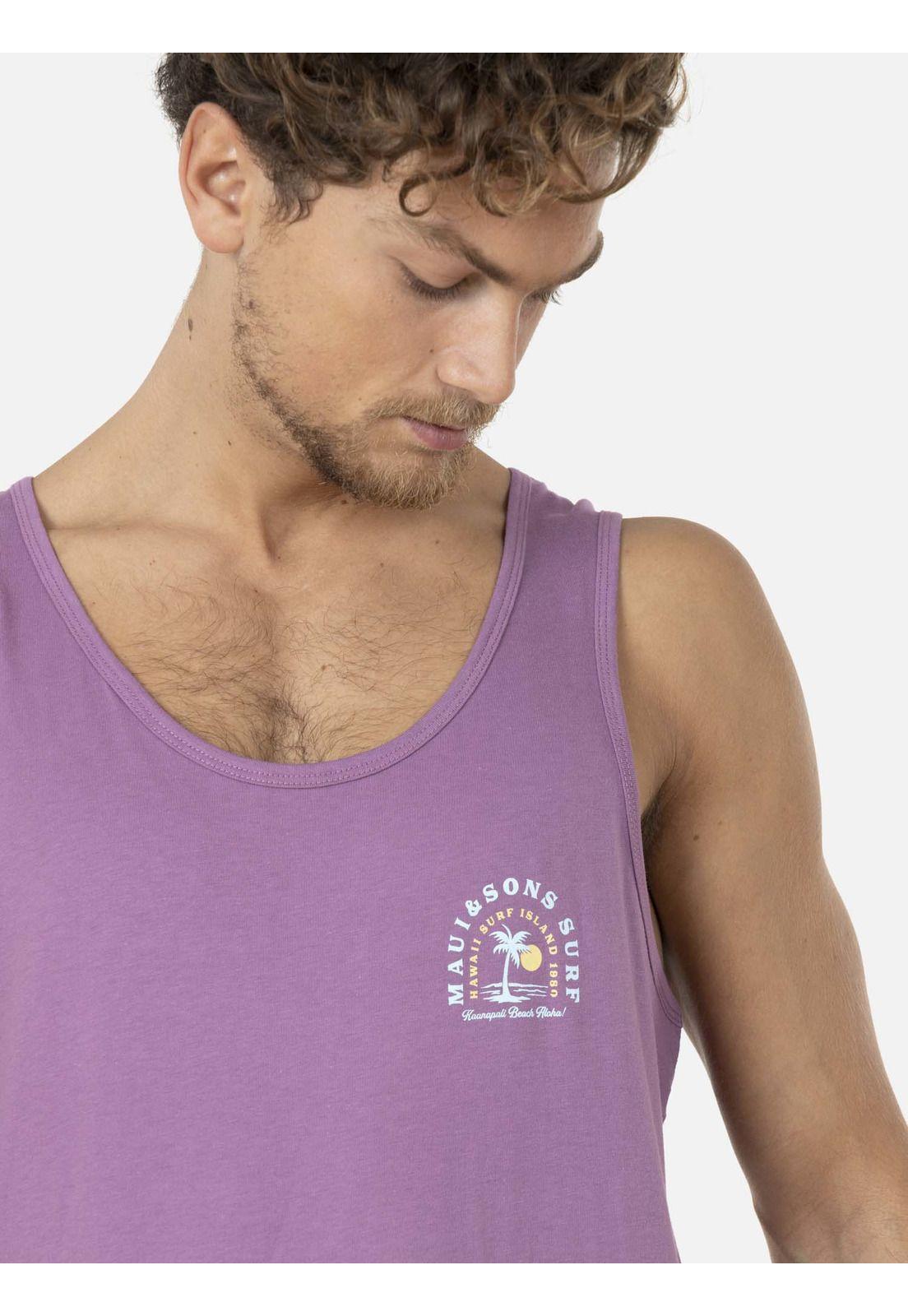 Polera SM PALM COOKIE Hombre Burdeo Maui and Sons-2