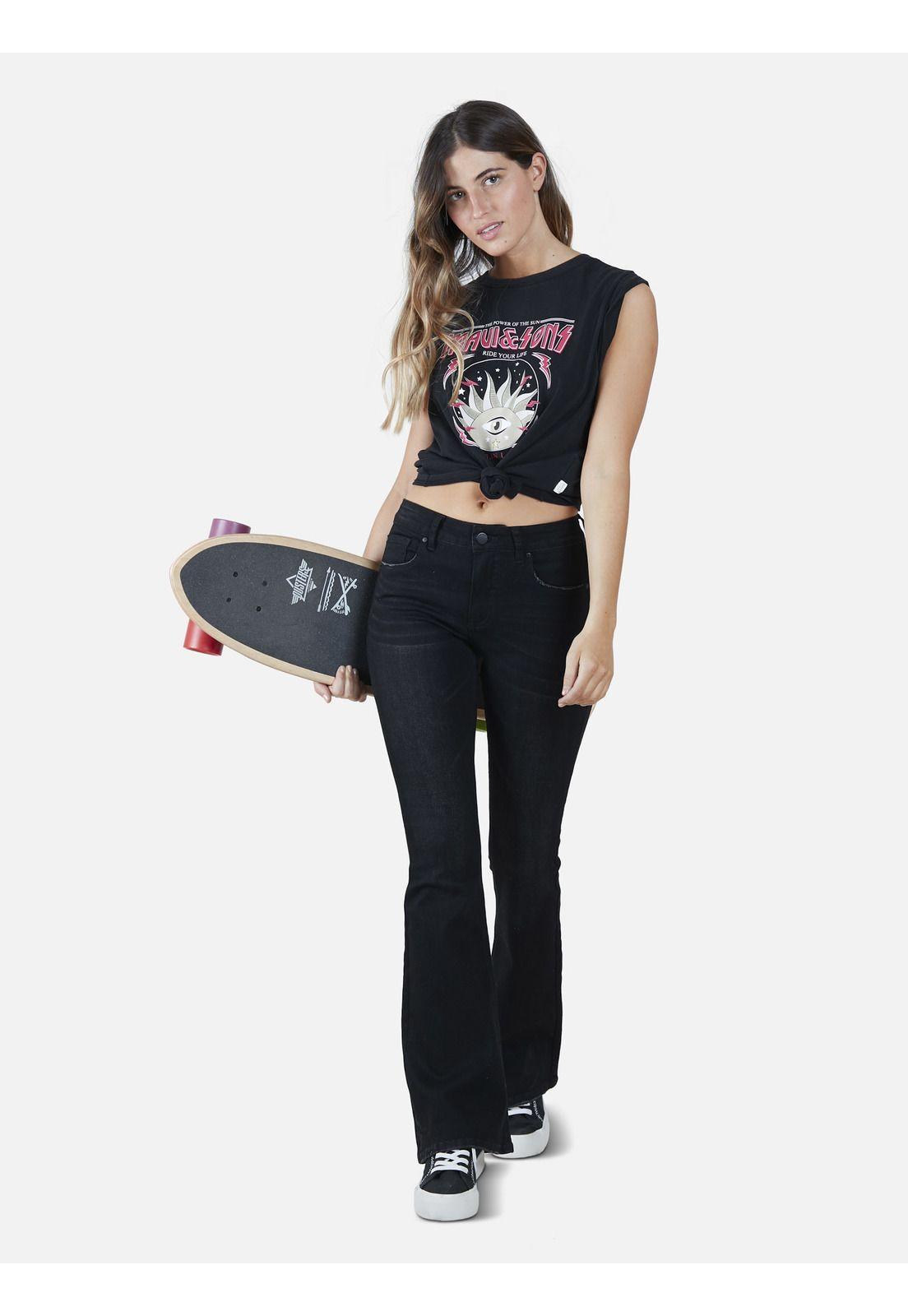 Jeans Mujer Negro 5N155-WT21 Maui And Sons-3