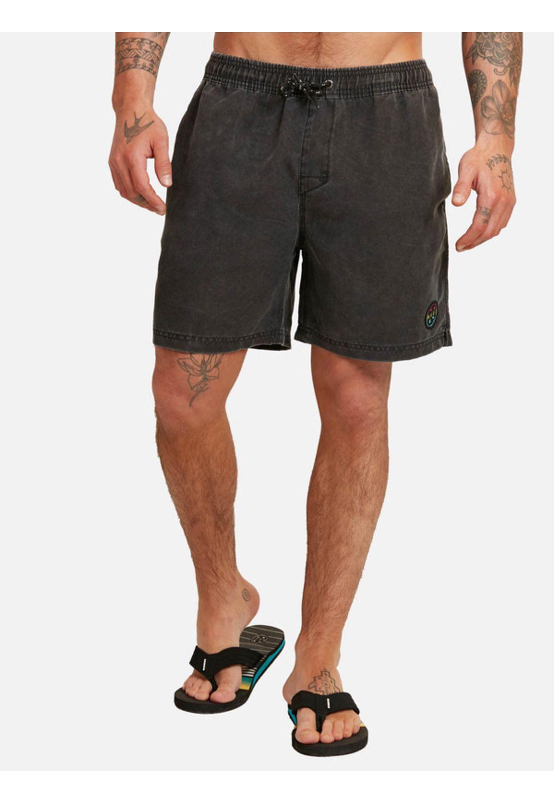 Traje De Baño Microfibra Classic Hombre Negro Maui And Sons-0