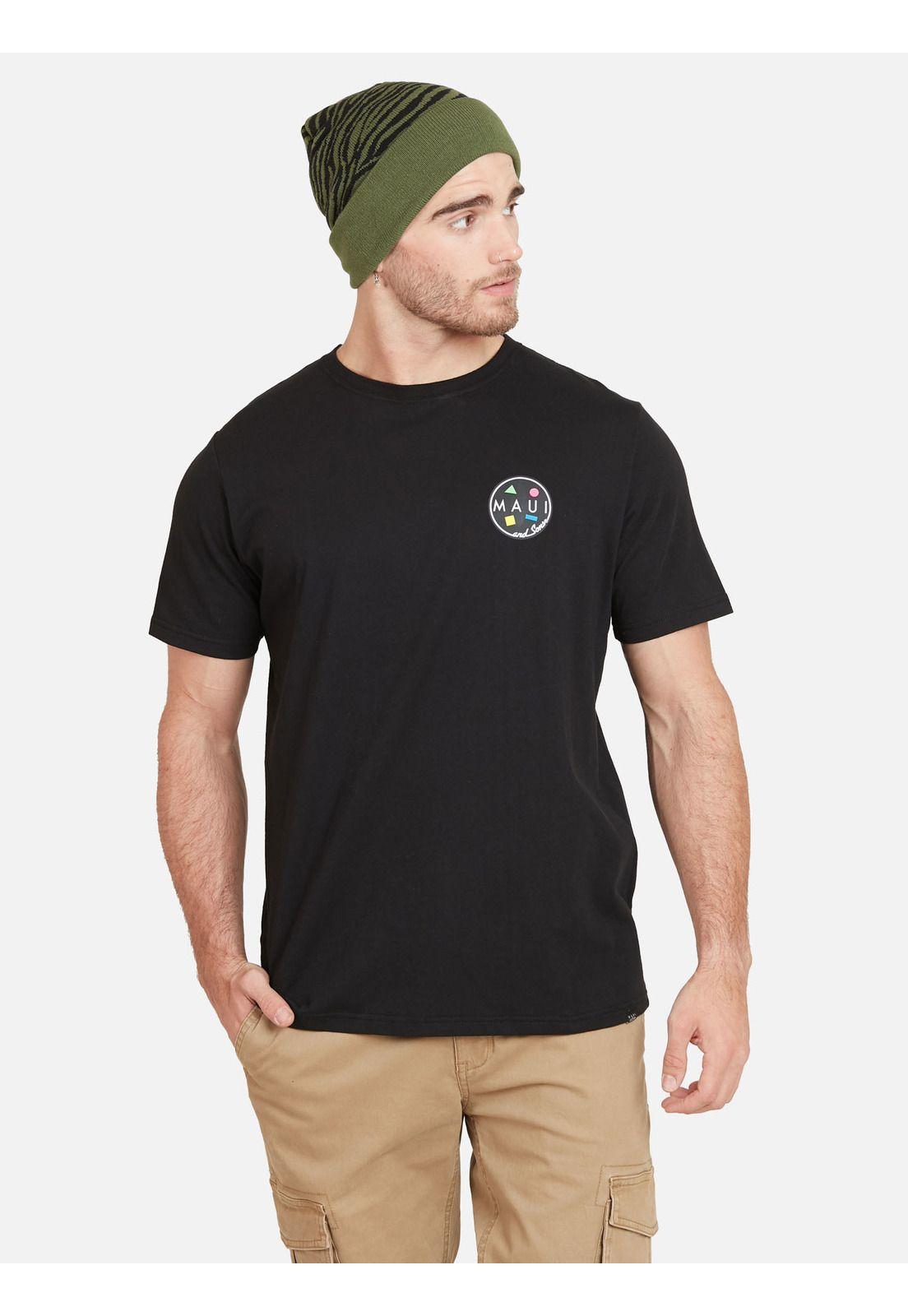 Polera COOKIE 80S Hombre Negro Maui & Sons-0