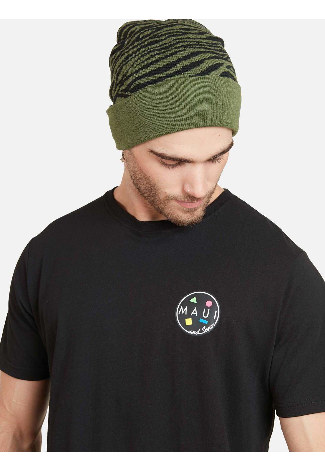 Polera COOKIE 80S Hombre Negro Maui & Sons-2