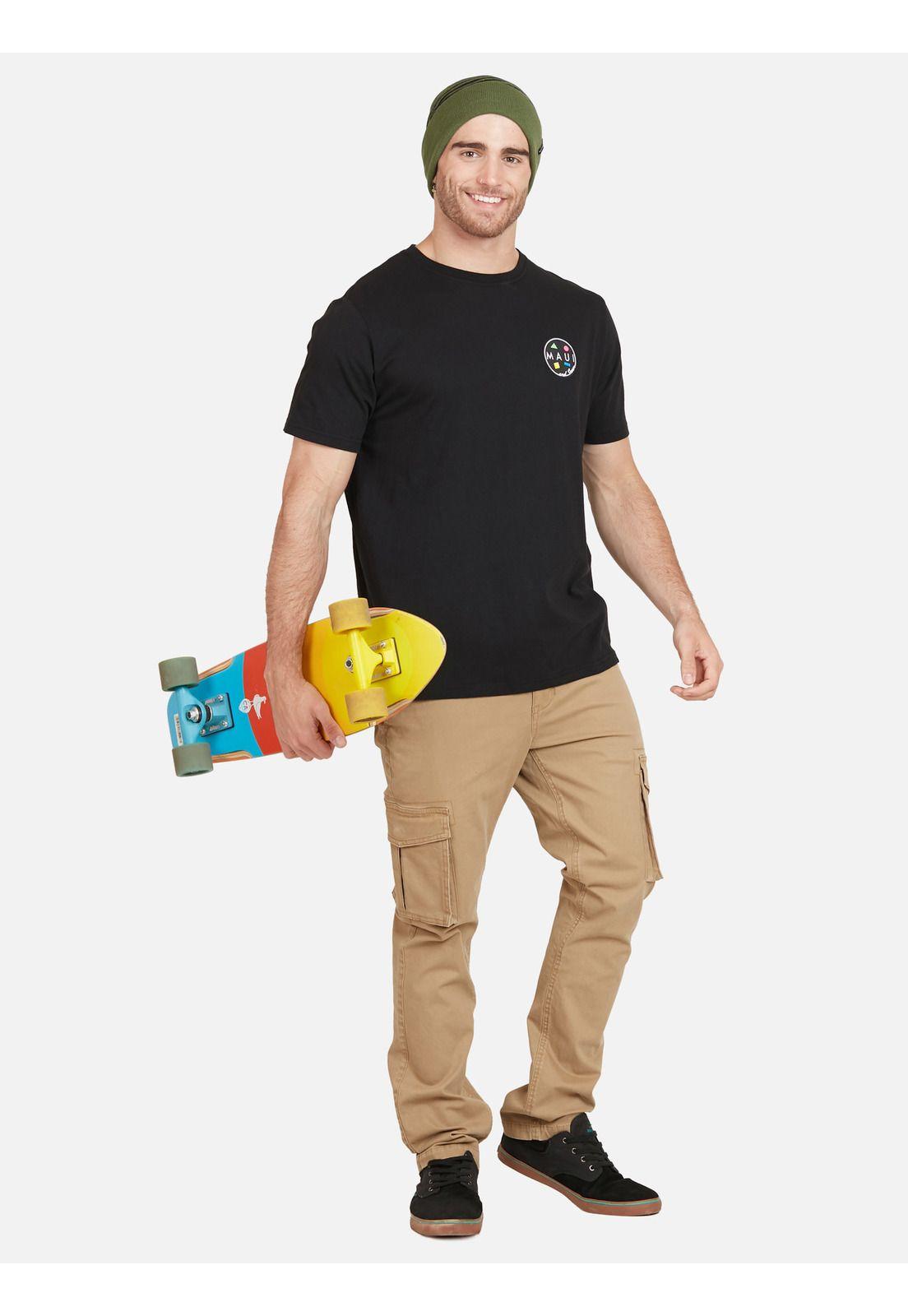 Polera COOKIE 80S Hombre Negro Maui & Sons-3