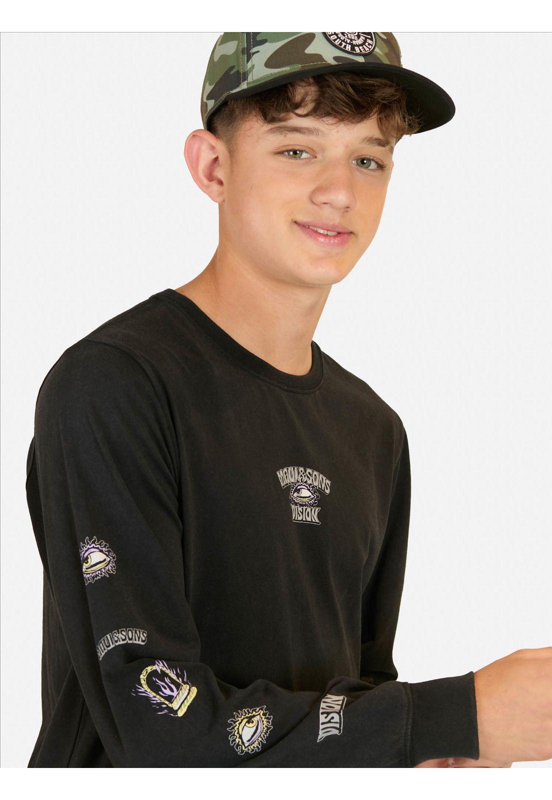 Polera ML Jungle Negro Infantil Maui And Sons-2