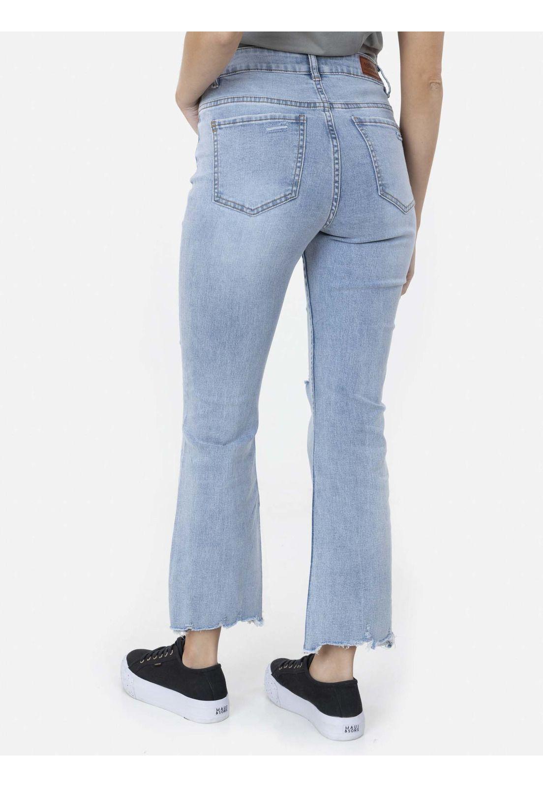 Jeans BLUE FRAYED Mujer Celeste Maui and Sons-1