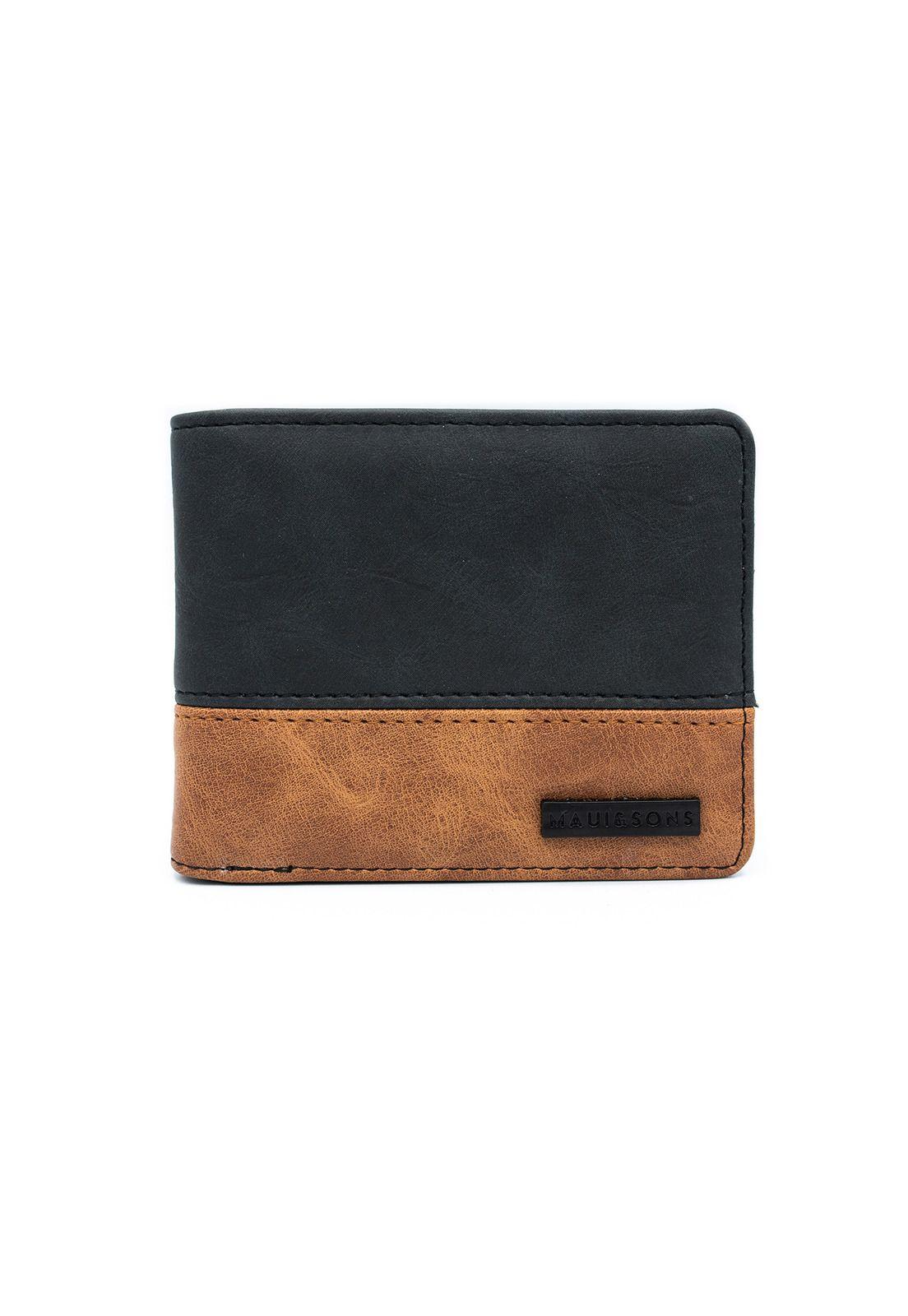 Billetera Hombre Negro Maui and Sons 5AB123-MV20-0