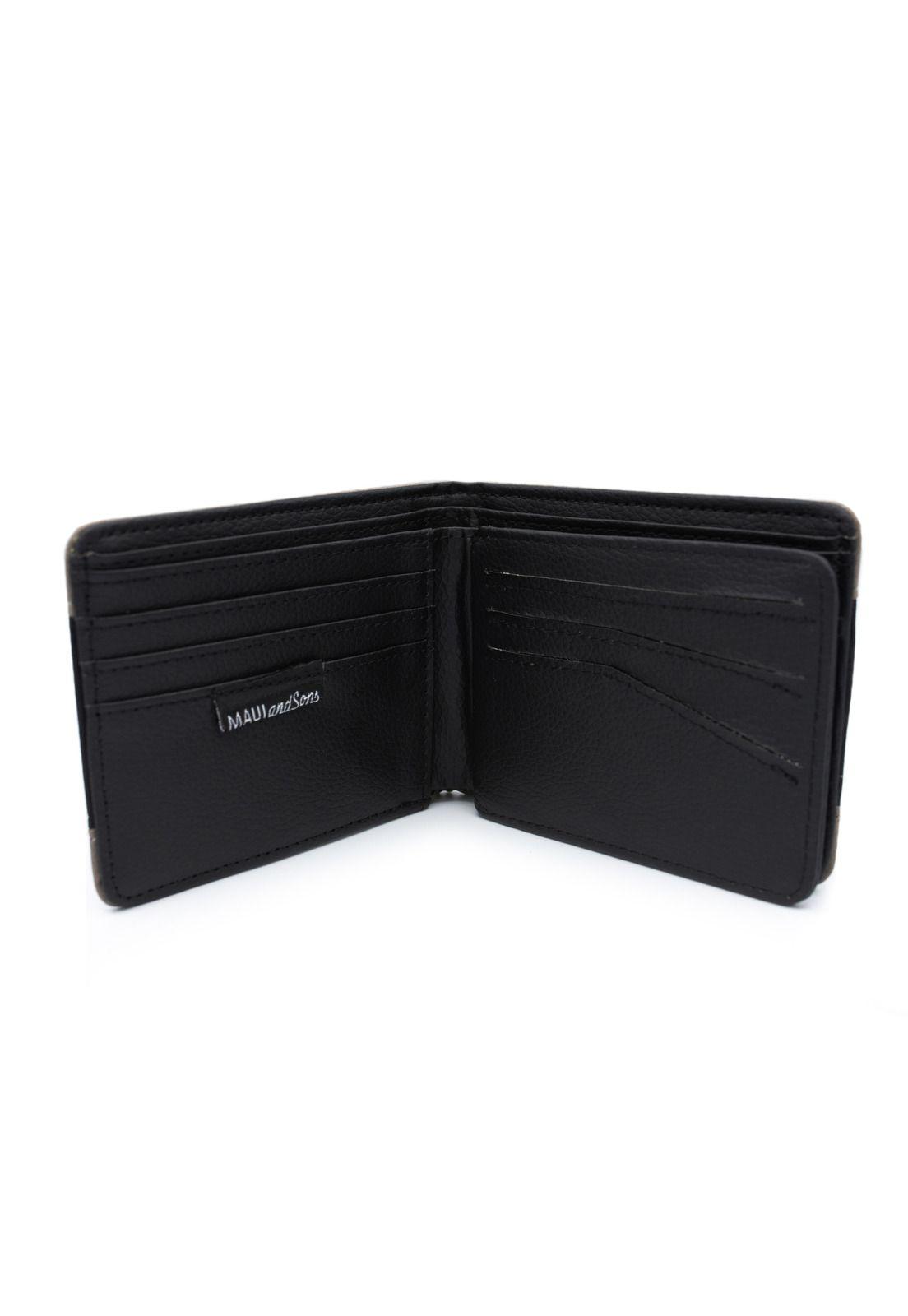 Billetera Hombre Negro Maui and Sons 5AB123-MV20-1