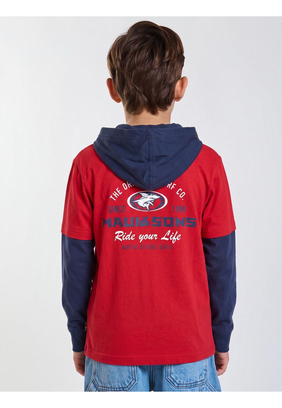 Polera ML Surf Legacy Rojo Infantil Maui and Sons-2