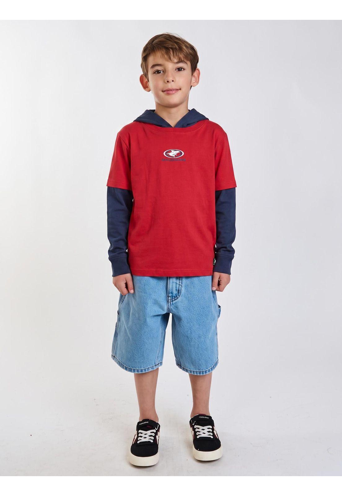 Polera ML Surf Legacy Rojo Infantil Maui and Sons-5