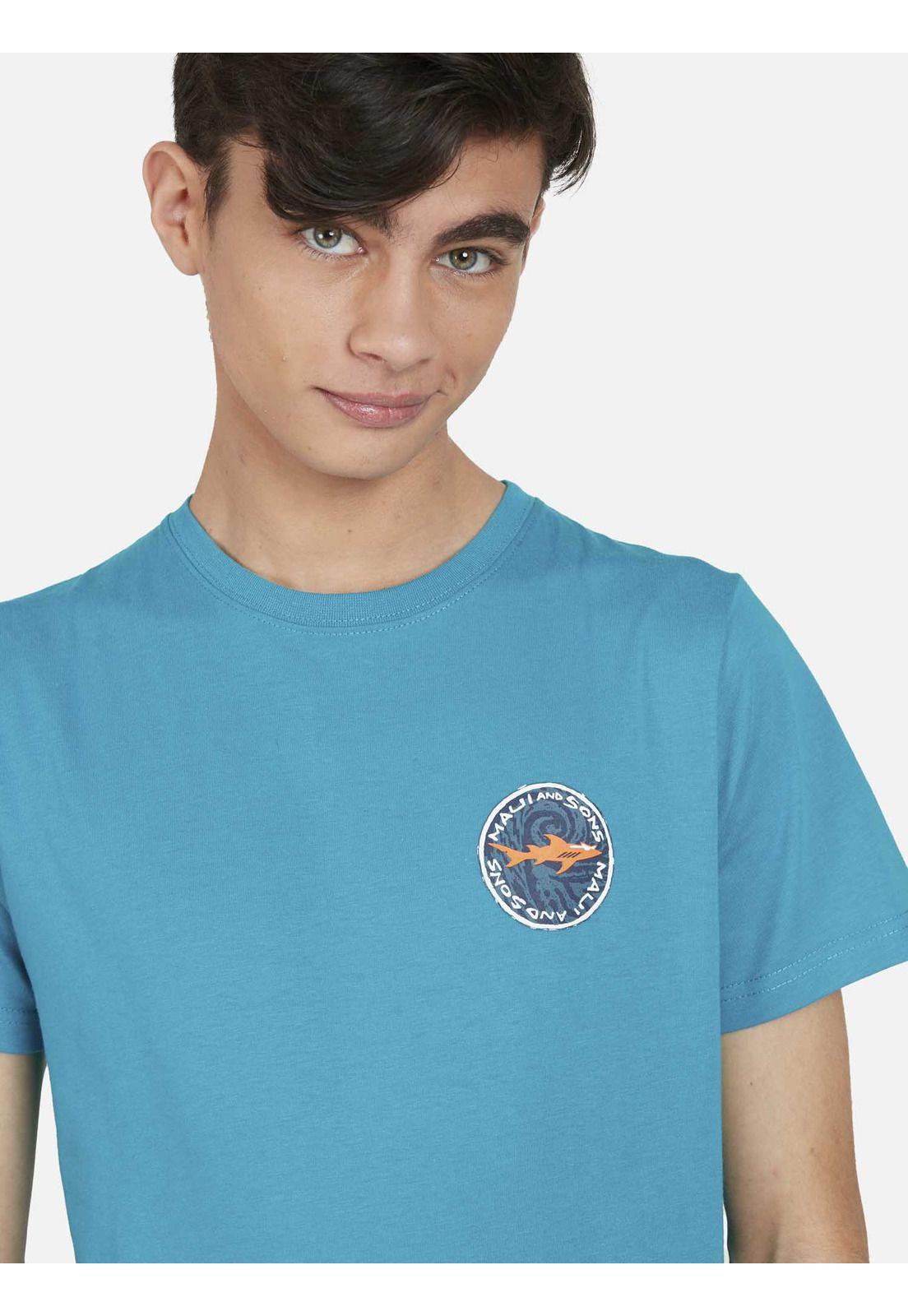 Polera VINTAGE SHARK Juvenil Azul Petróleo Maui and Sons-2