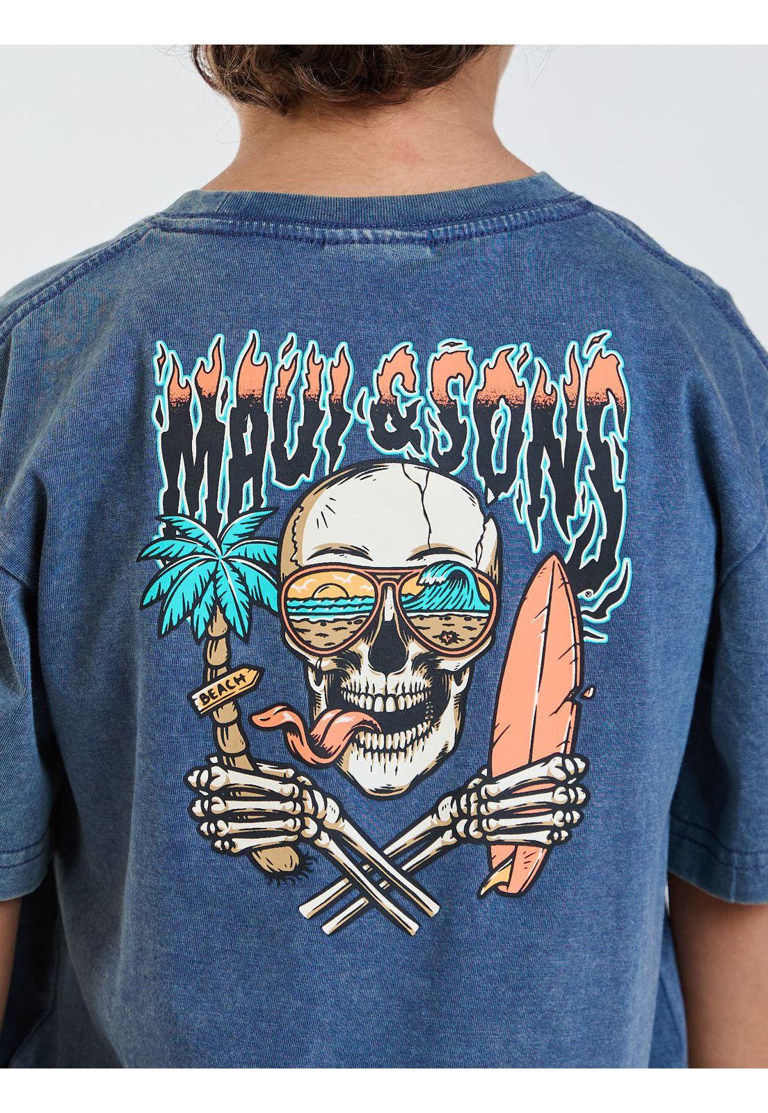 Polera MC Flow Azul Infantil Maui and Sons-3