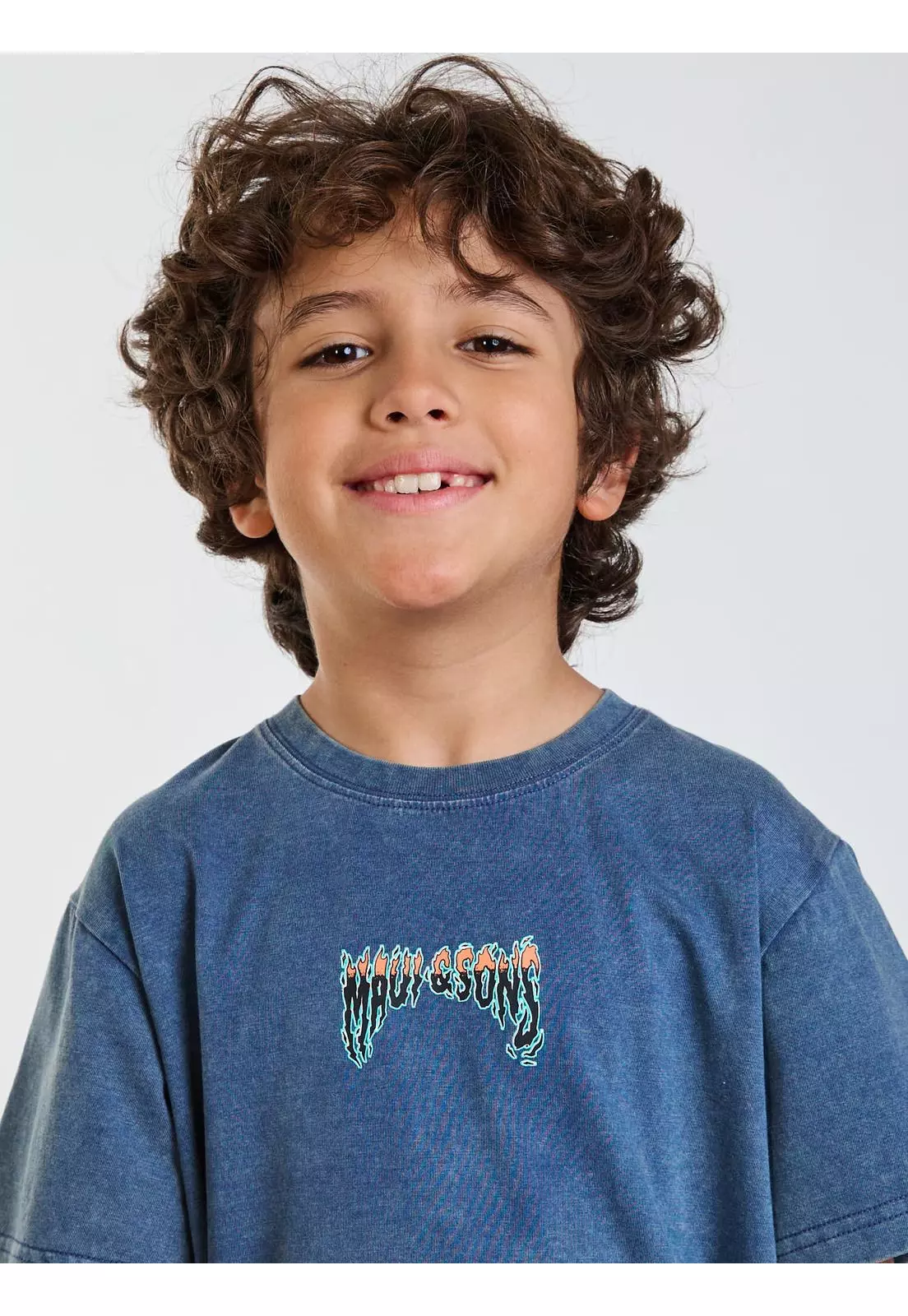 Polera MC Flow Azul Infantil Maui and Sons-4