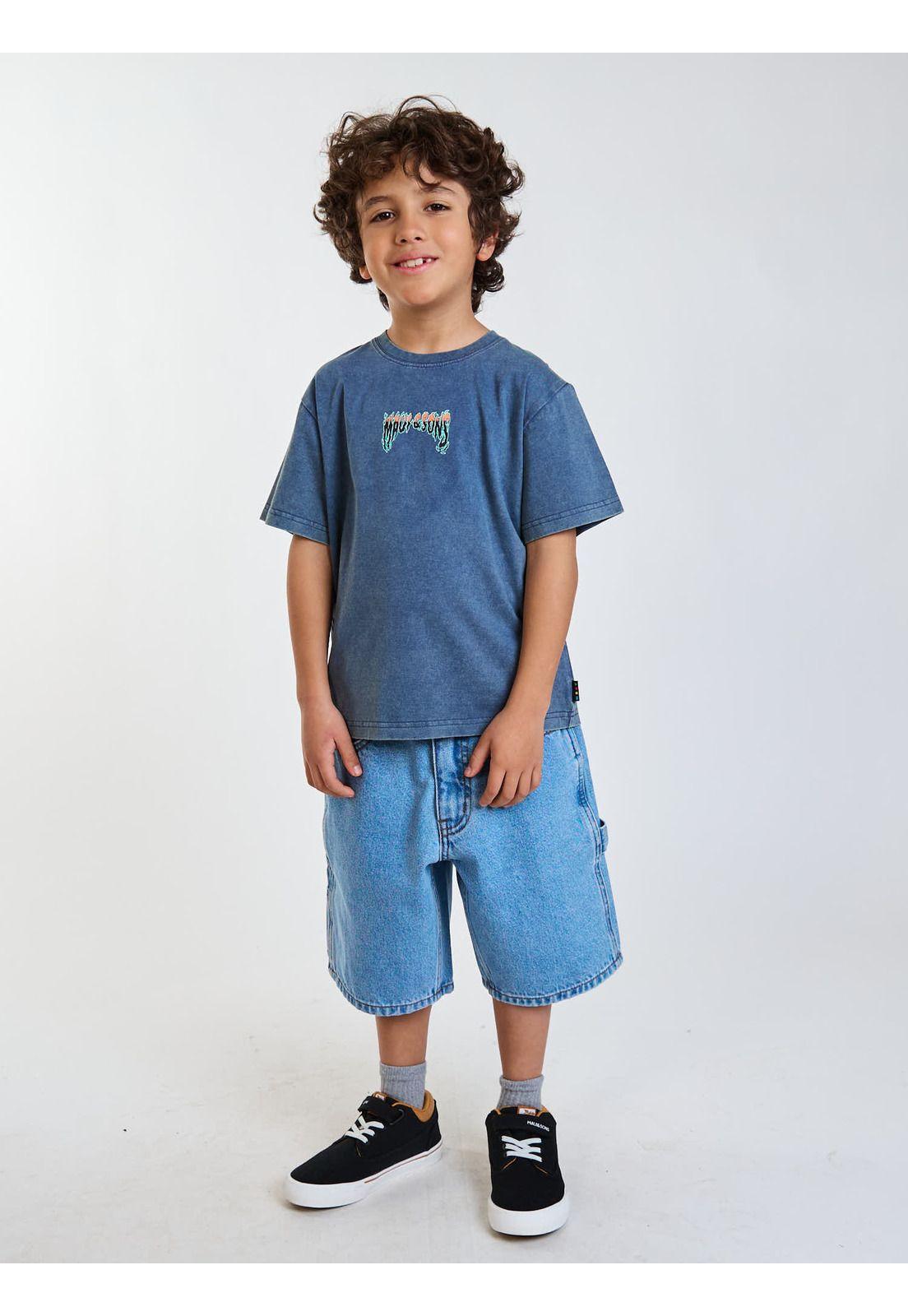 Polera MC Flow Azul Infantil Maui and Sons-6