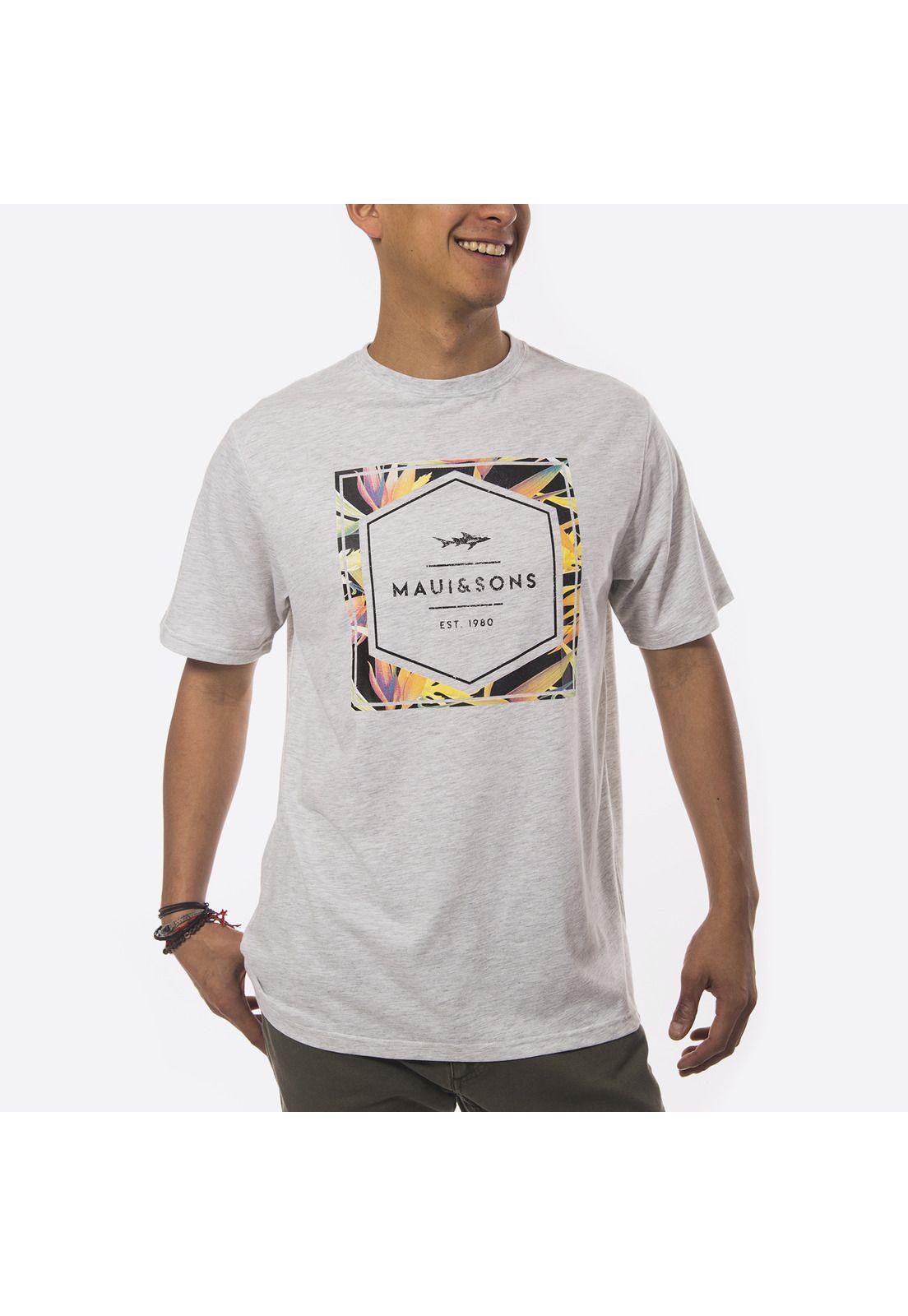 Polera M/C Hombre Blanco Maui and Sons 5P288-MV19-0