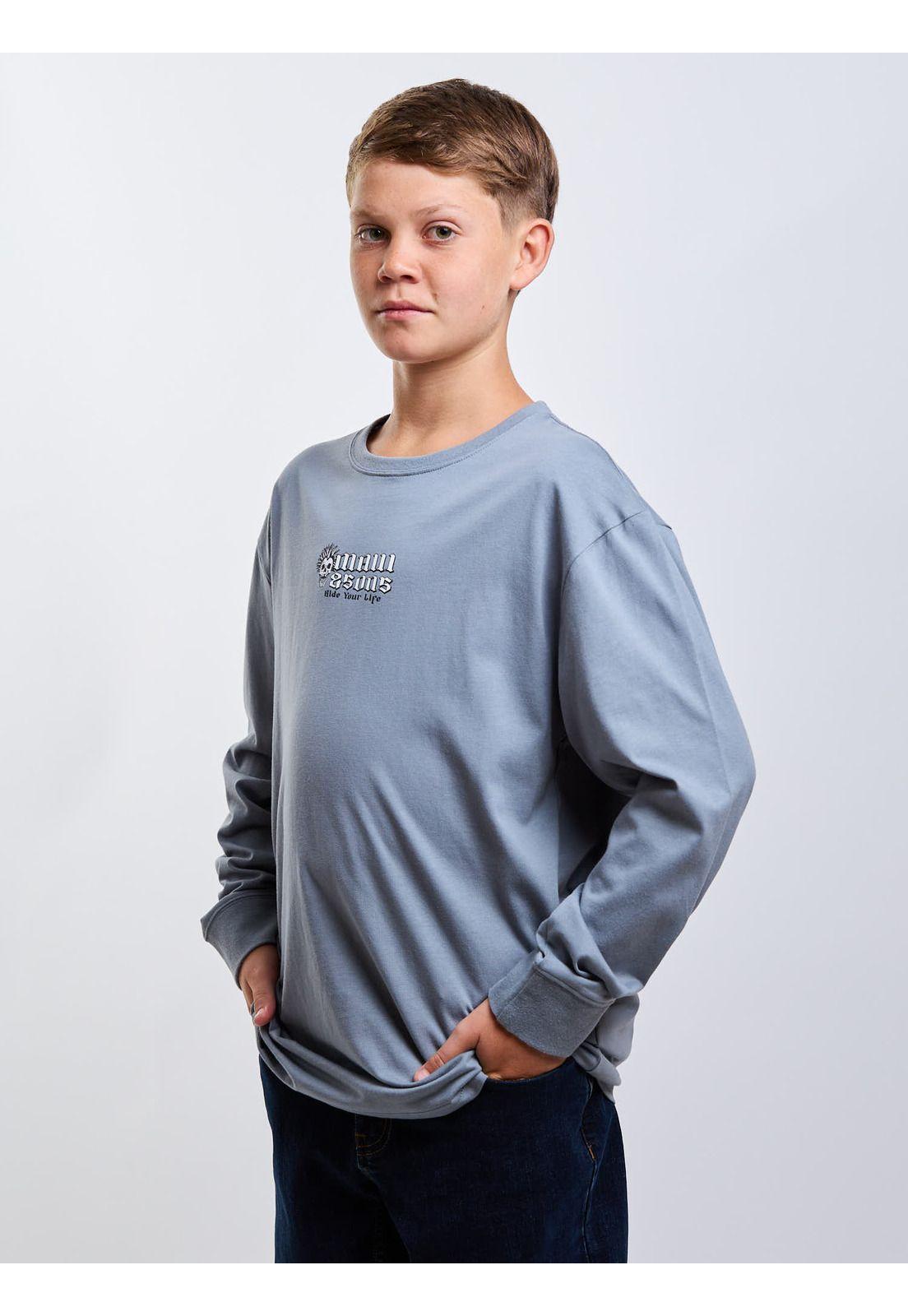 Polera ML Horizon Gris Infantil Maui And Sons-4