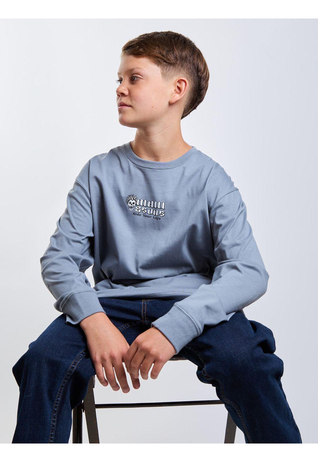 Polera ML Horizon Gris Infantil Maui And Sons-5