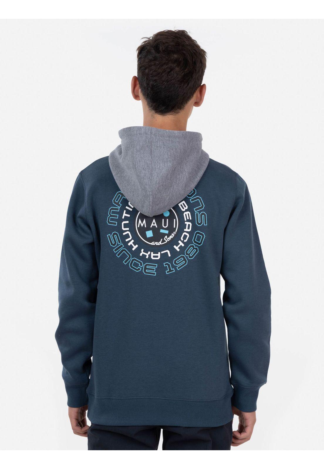 Poleron SINCE 198 HOODIES Juvenil Azul Maui and Sons-2