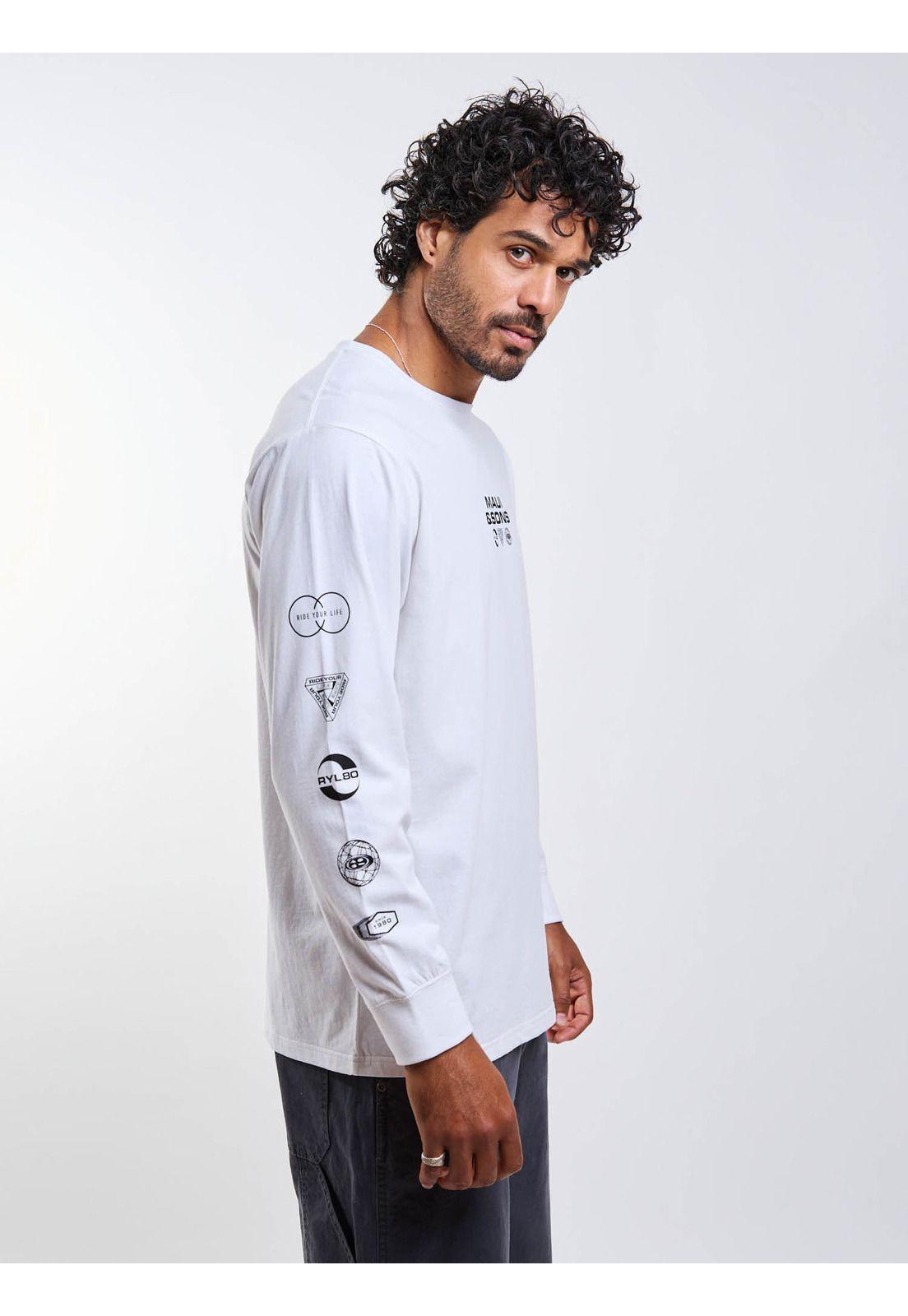 Polera ML Elementals Blanco Hombre Maui And Sons-2