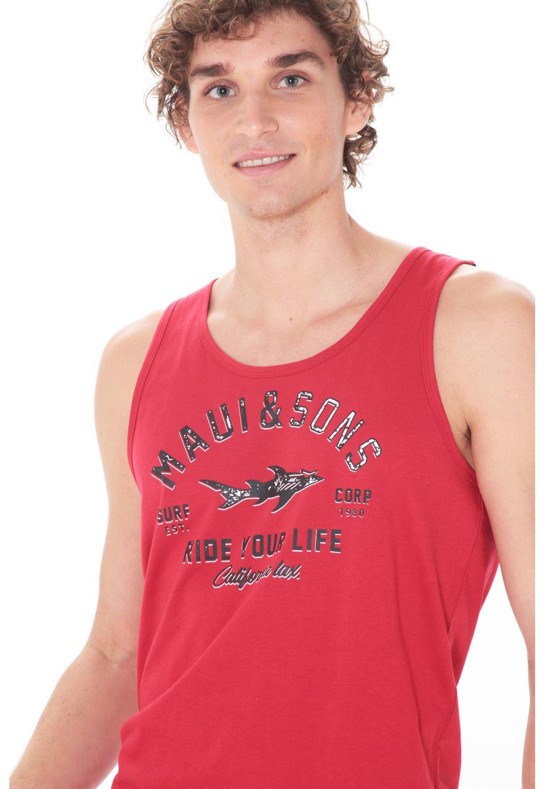 Polera S/M Hombre 5P1007-MV21 Rojo-2