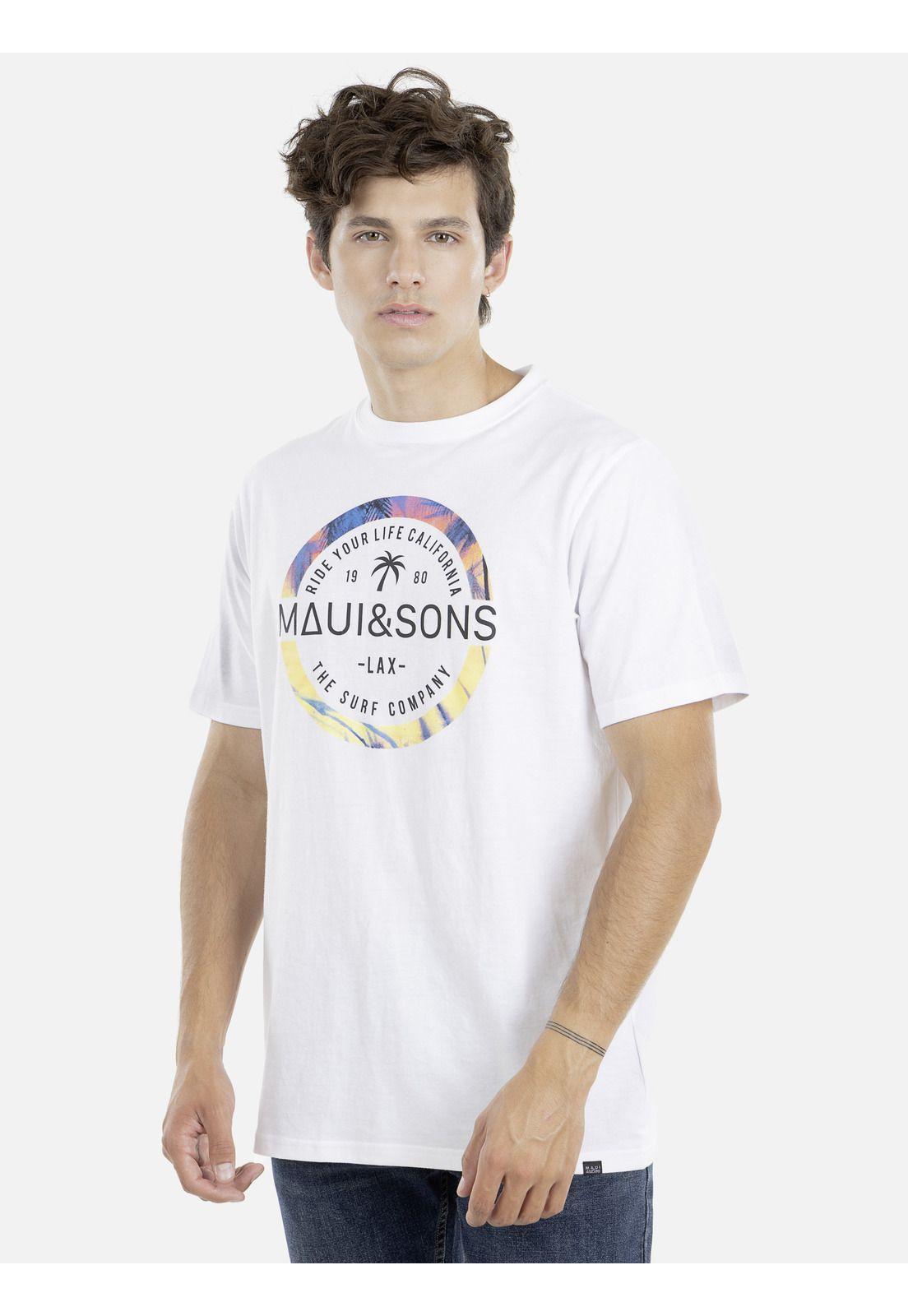 Polera M/C Hombre Maui 5P395-MI21 Blanco-0