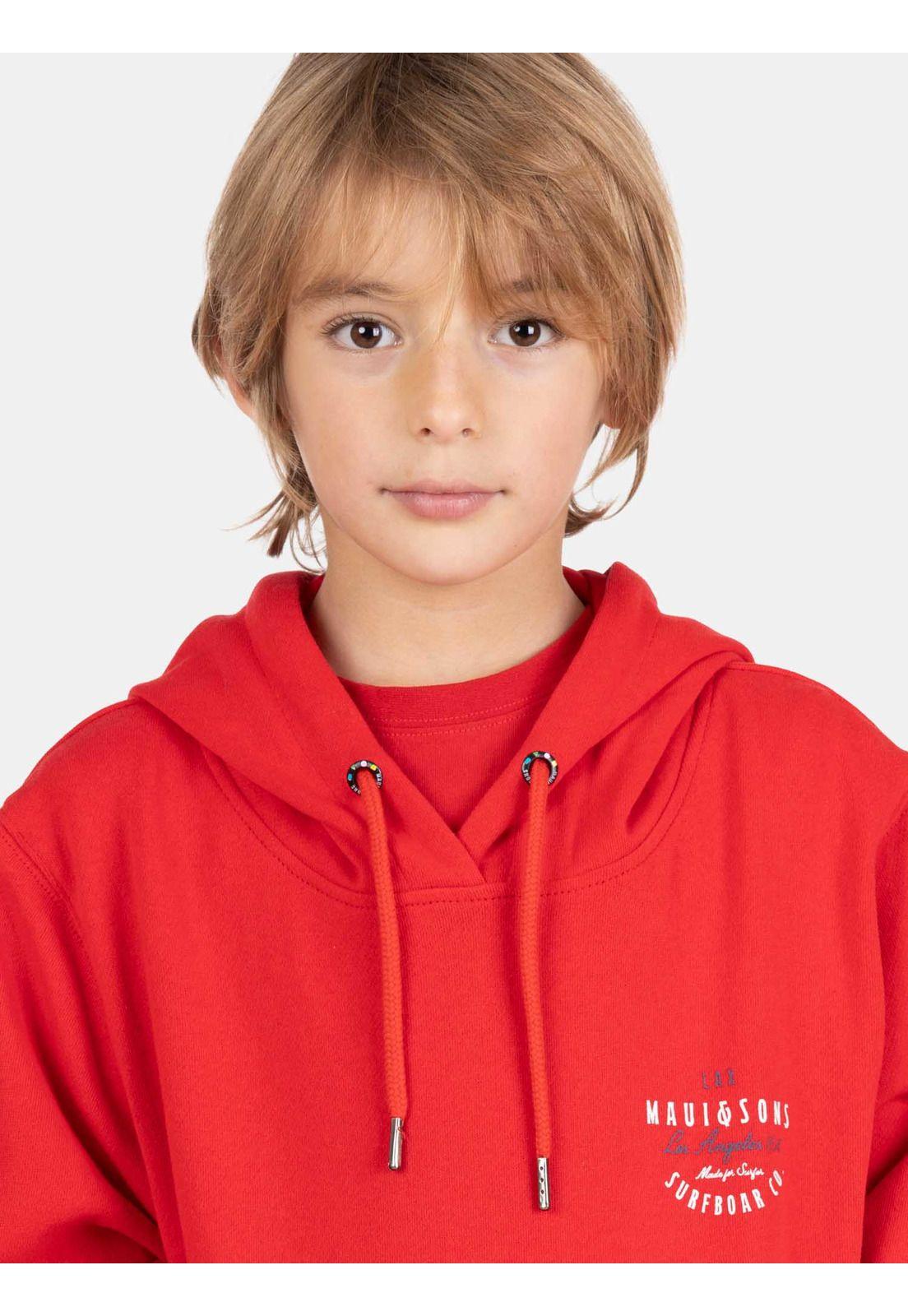 Poleron Canguro Tiki Rojo Infantil Maui And Sons-2