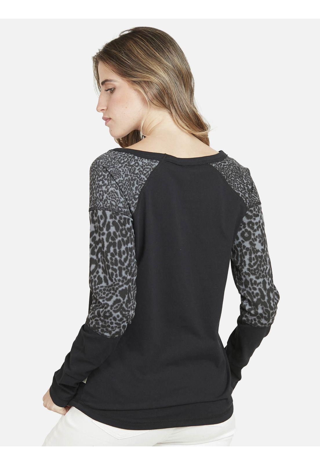 Polera Manga Larga FEARLESS Mujer Negro Maui & Sons-1