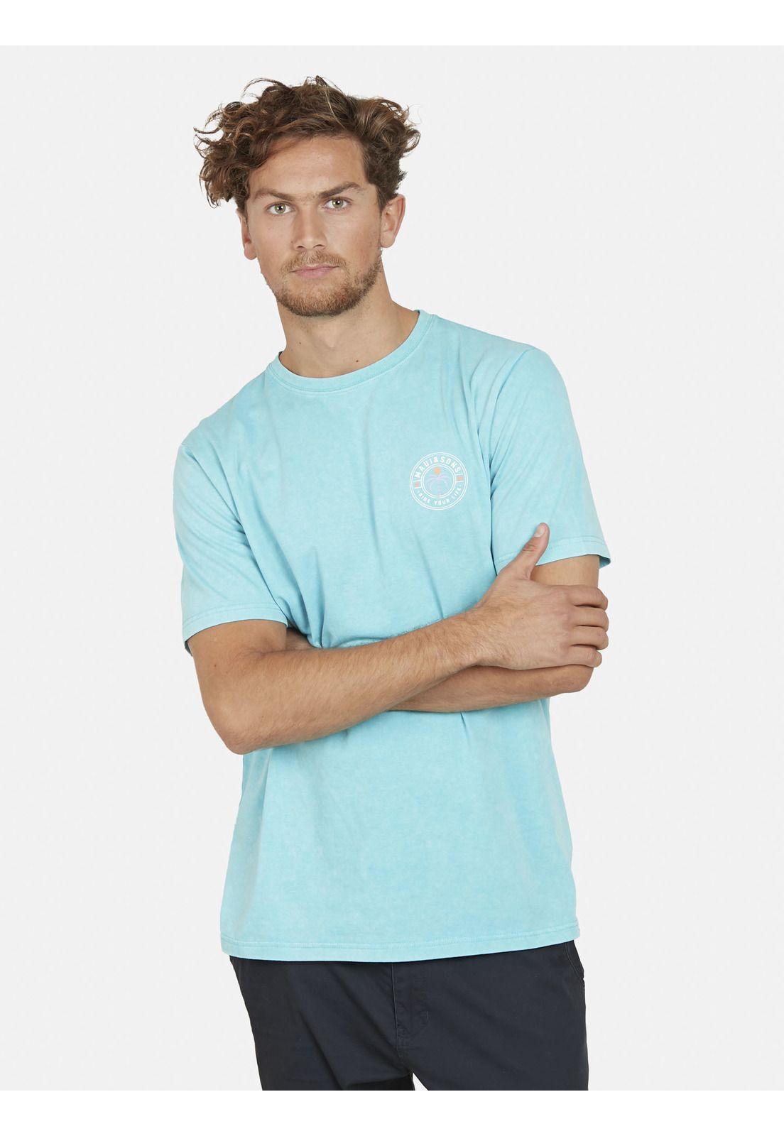 Polera PALM LAX DYE Hombre Celeste Maui and Sons-0