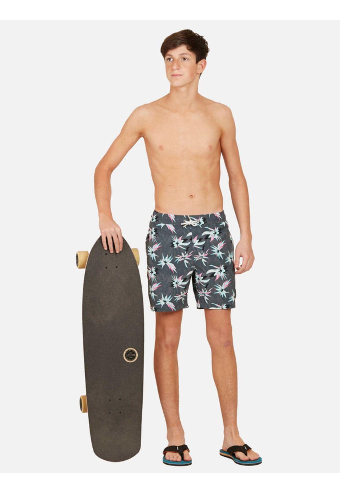 Traje de Baño Hawaiian Dark Elastic Waist Multicolor Juvenil Maui and sons-3