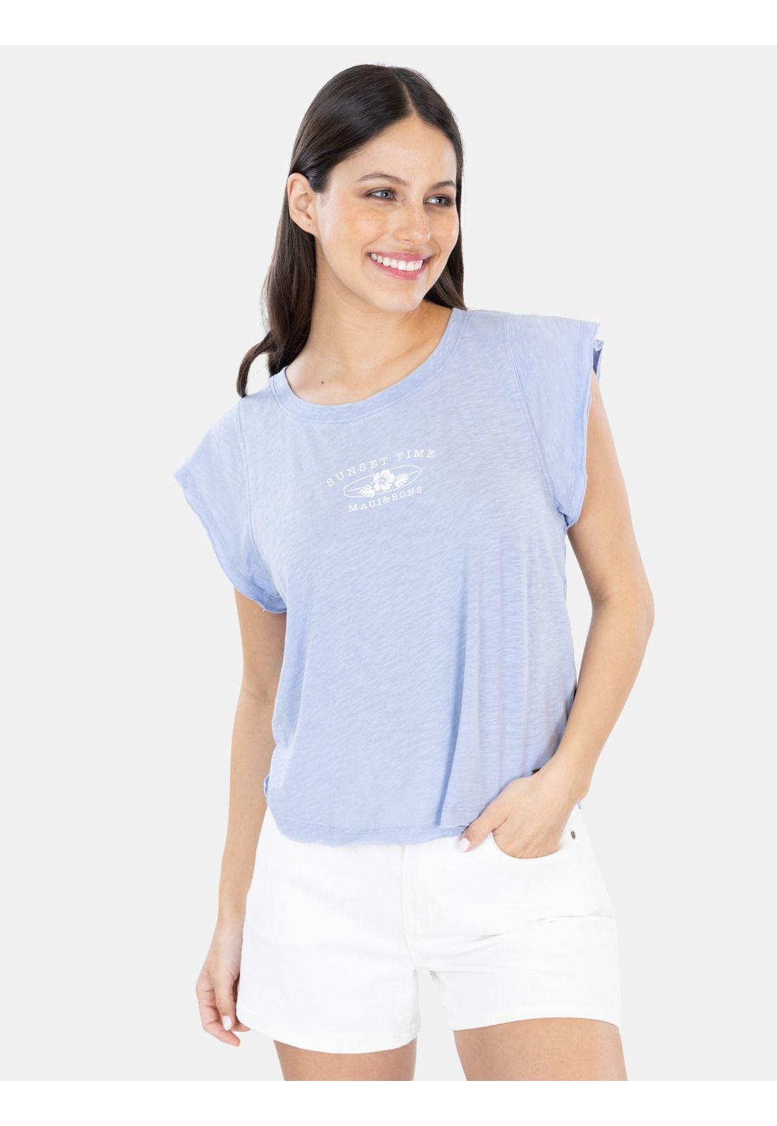 Polera MC Sunset Time Azul Mujer Maui And Sons-0