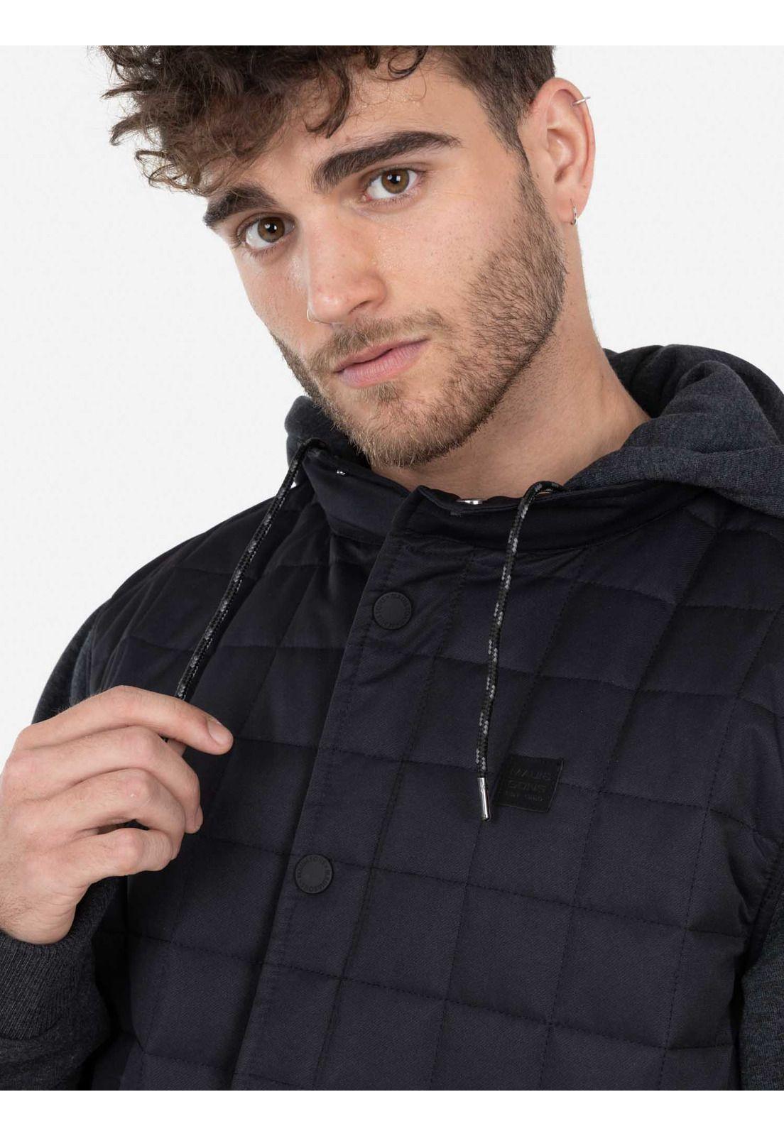 Casaca BOMBER SOLID Hombre Negro Maui and Sons-2