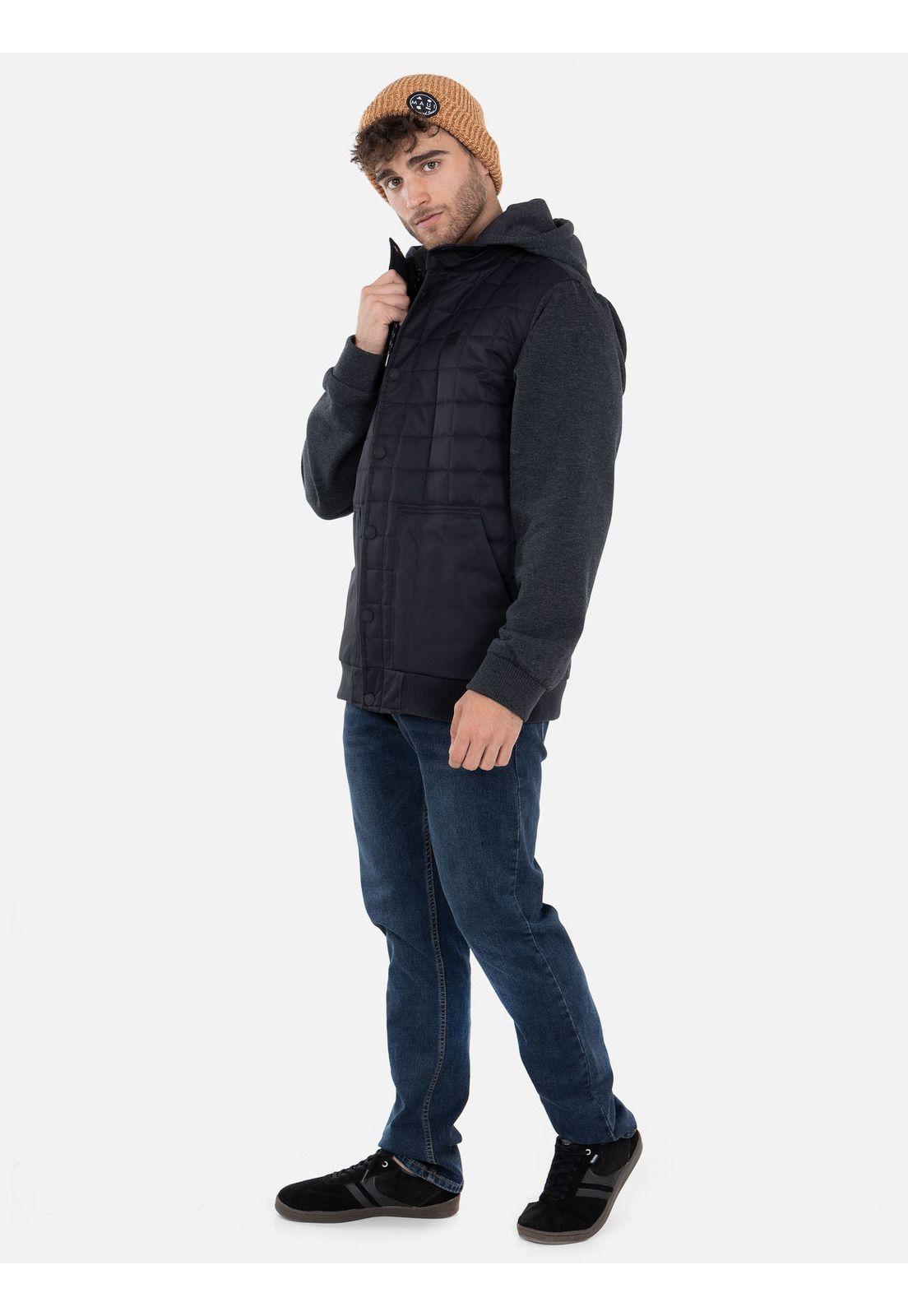 Casaca BOMBER SOLID Hombre Negro Maui and Sons-3