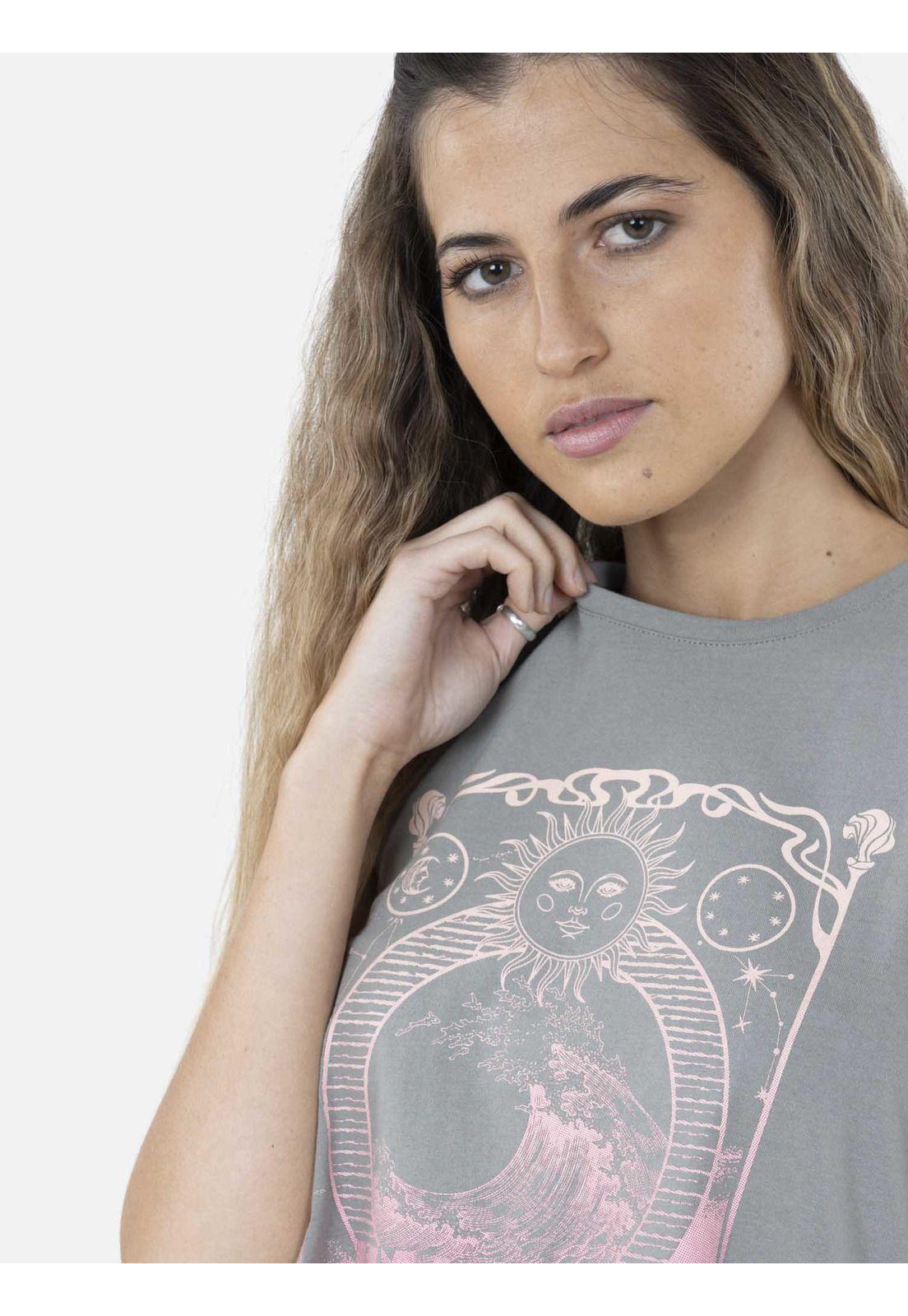 Polera GRADIENT WAVES Mujer Verde Maui and Sons-2