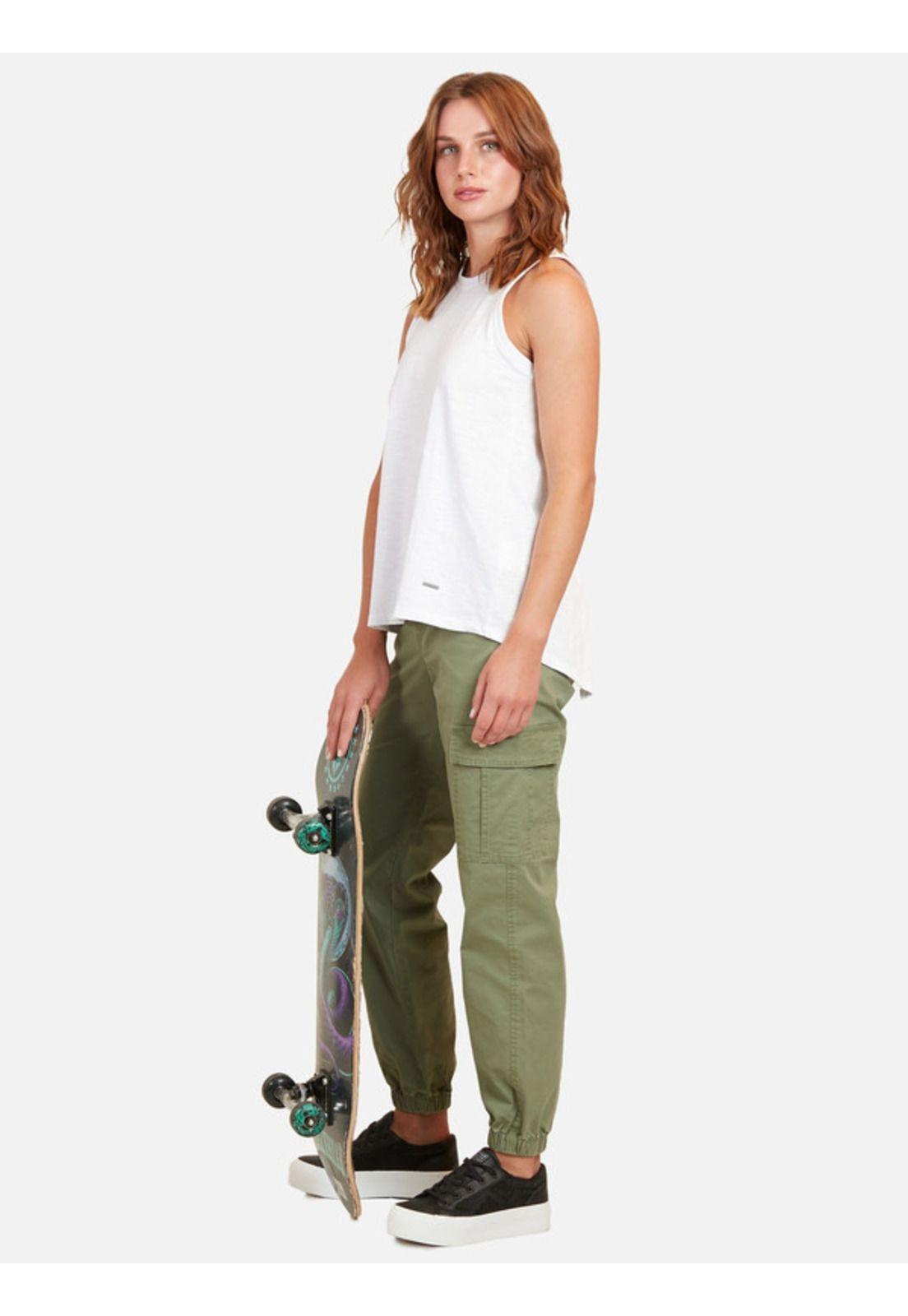 Pantalon Jogger Summer Beach Verde Mujer Maui and sons-3