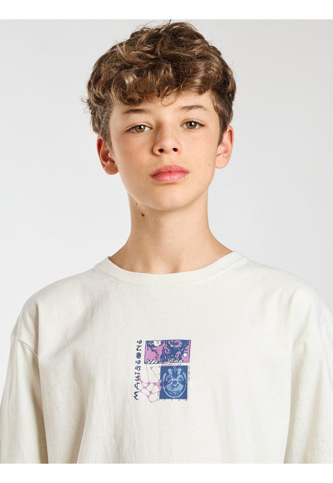 Polera MC Horizon Blanco Infantil Maui and Sons-4