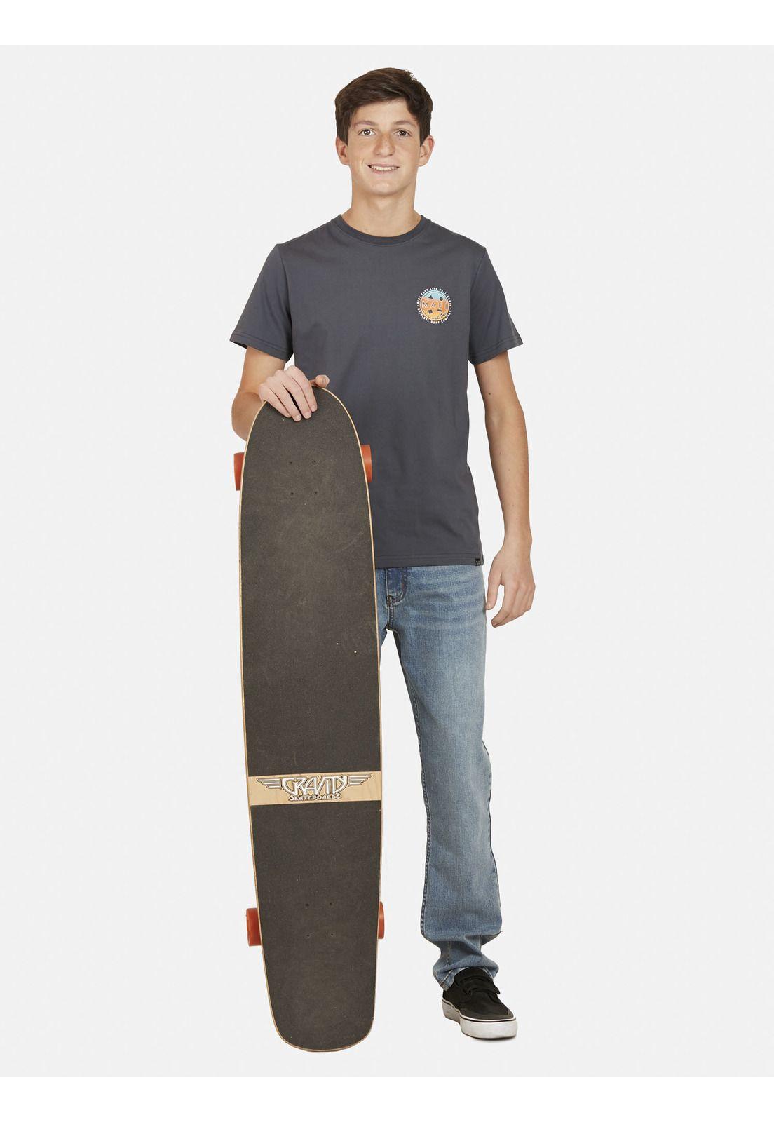 Polera PALM COOKIE Juvenil Gris Oscuro Maui and Sons-3