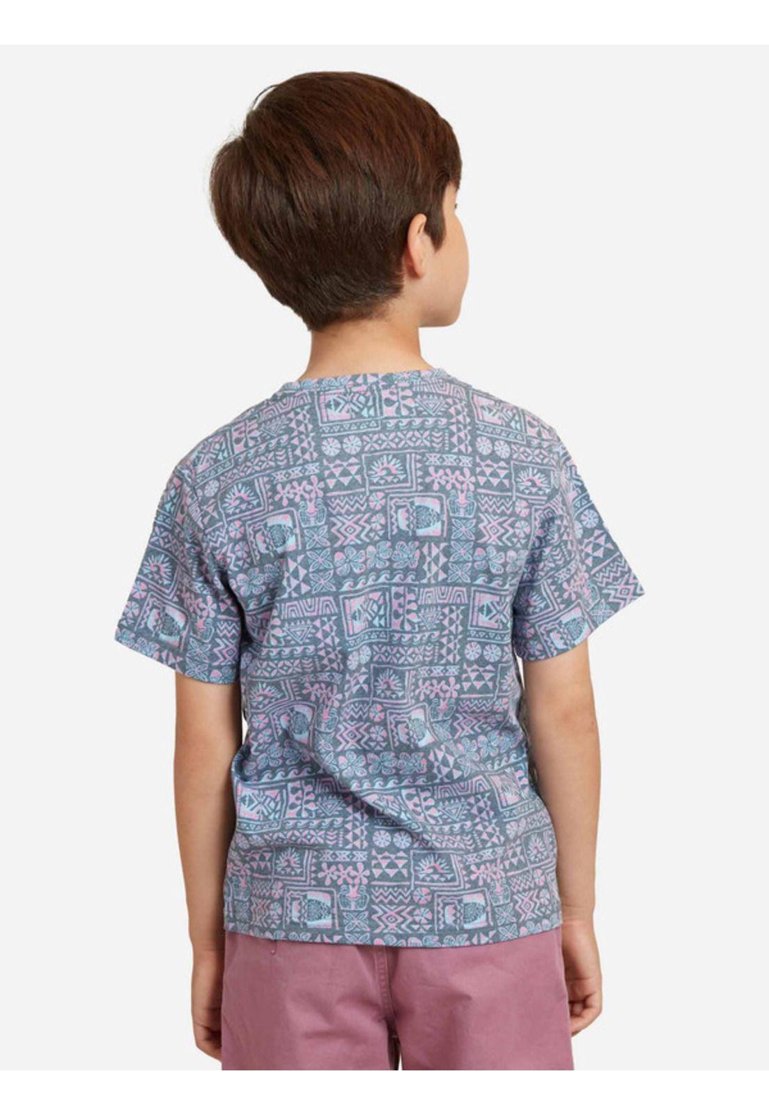Polera Island Symbols Print Kids Niño Multicolor Maui And Sons-1