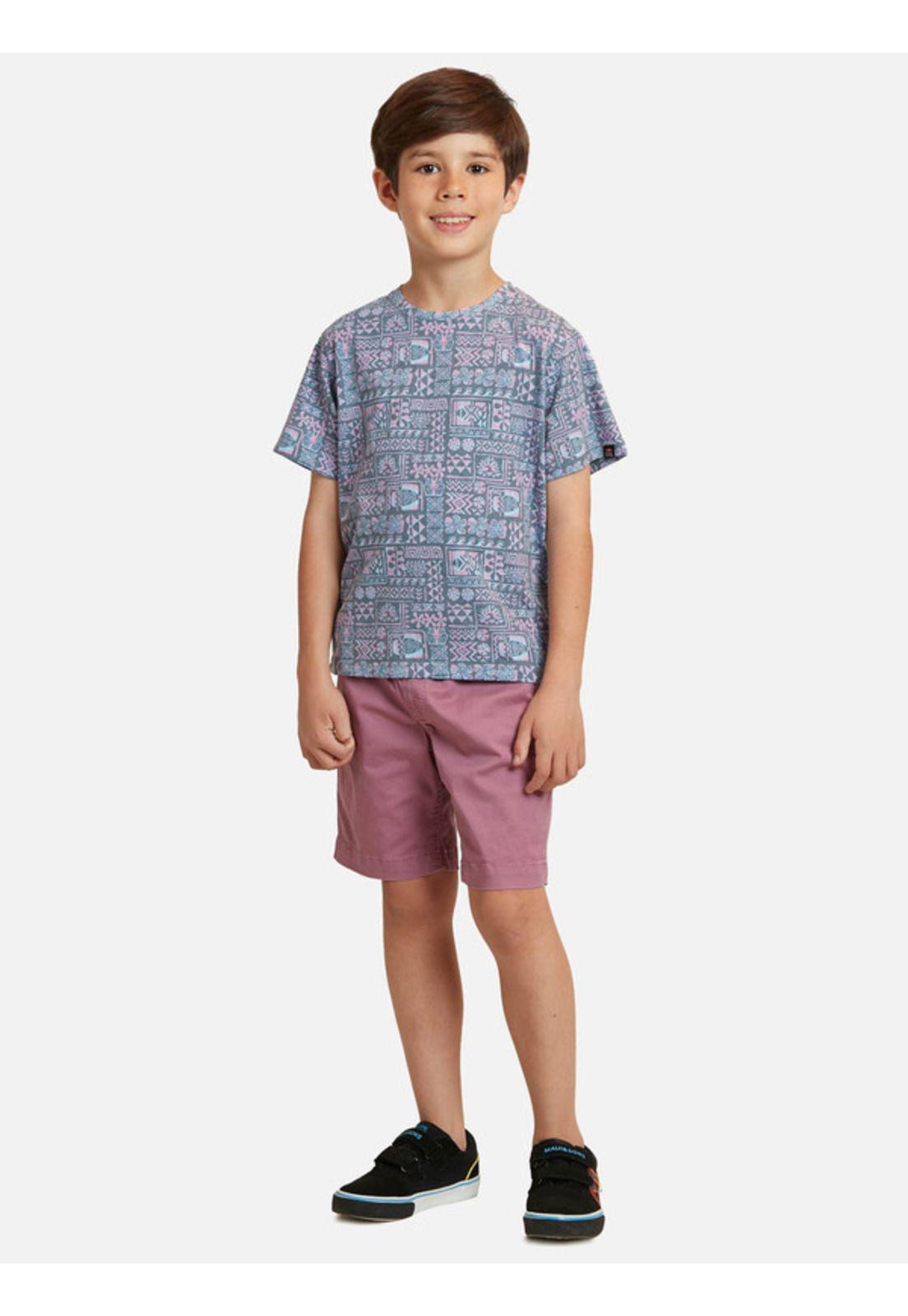 Polera Island Symbols Print Kids Niño Multicolor Maui And Sons-3