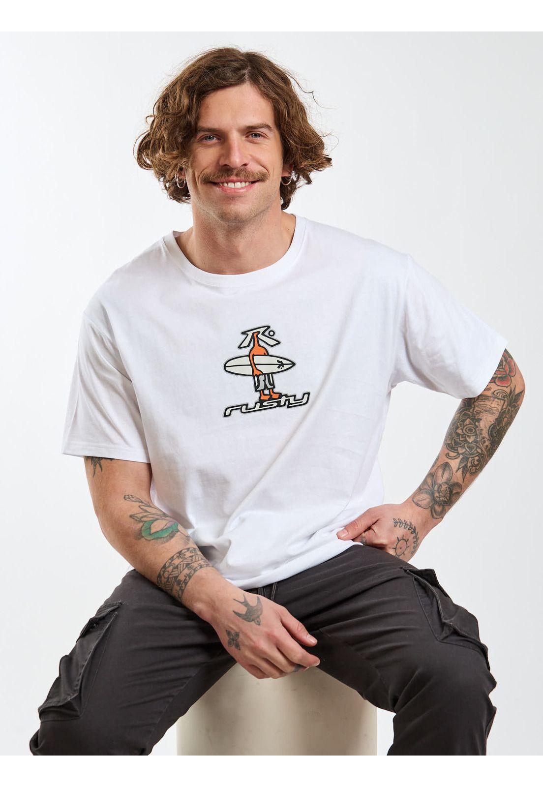 Polera MC Coastal Blanco Hombre Rusty-0