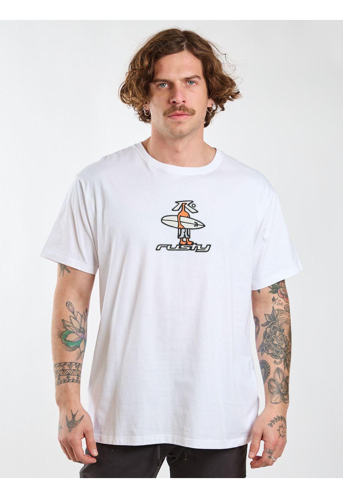 Polera MC Coastal Blanco Hombre Rusty-1